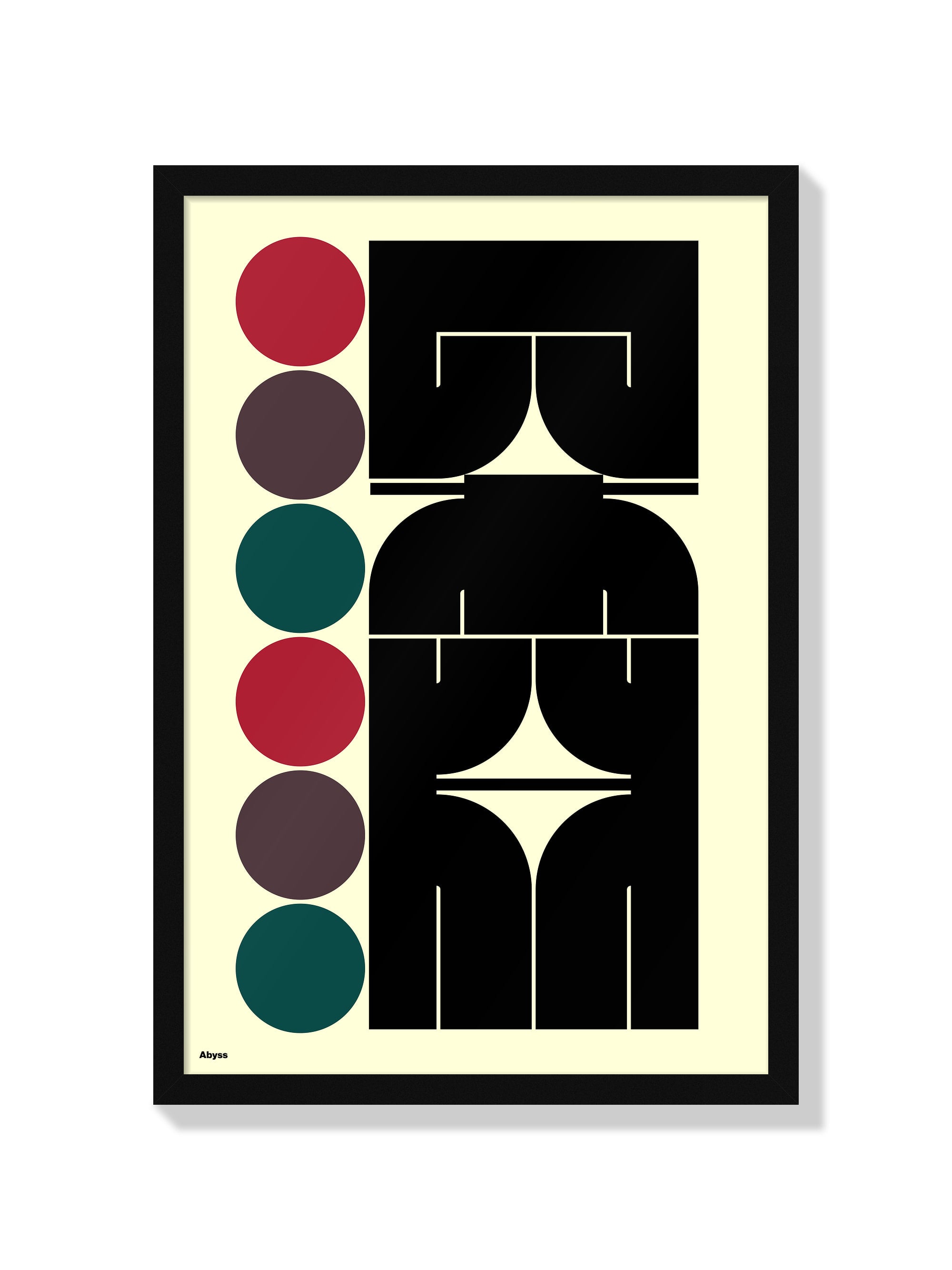 Fine art print "深淵#1 (Abyss)" by Kenichi Minami in black frame displayed. |frame=Black Frame|