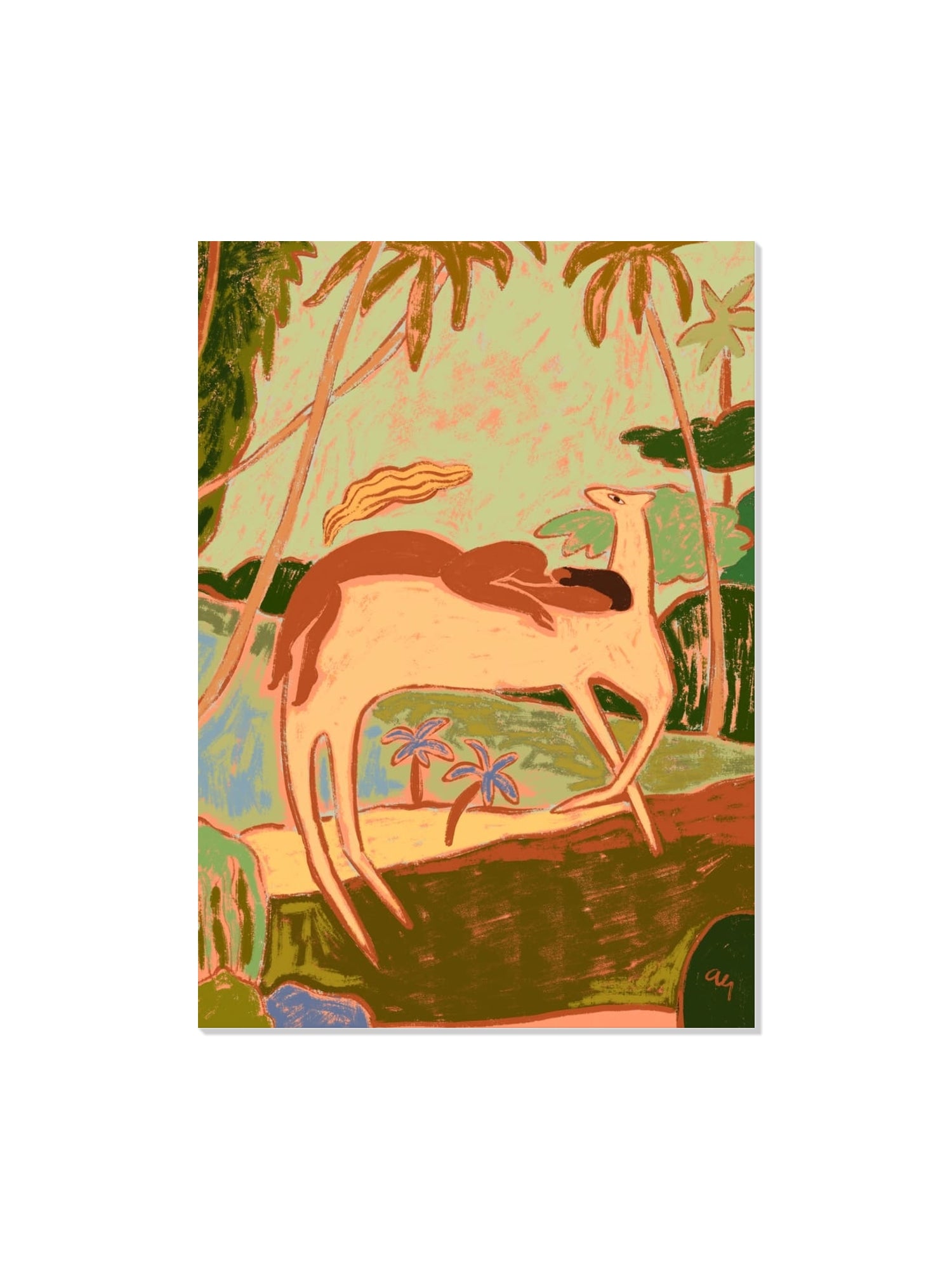 "Spirit Horse" by Arty Guava fine art print displayed as unframed print, showcasing detailed equine artwork. |frame=Unframed|