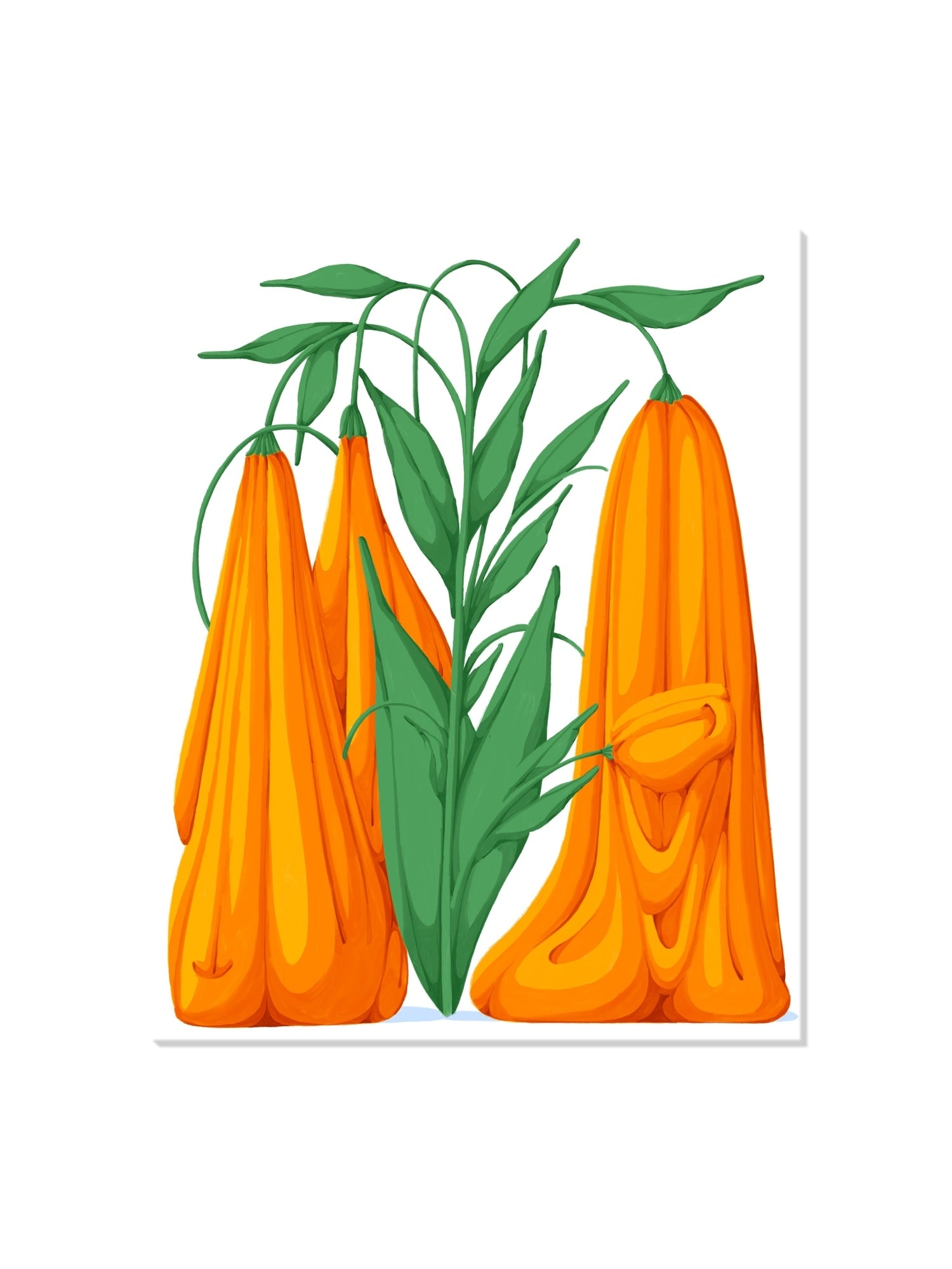 "Melting Flower VII" by Flo Meissner, fine art print unframed, vibrant colors on display. |frame=Unframed|