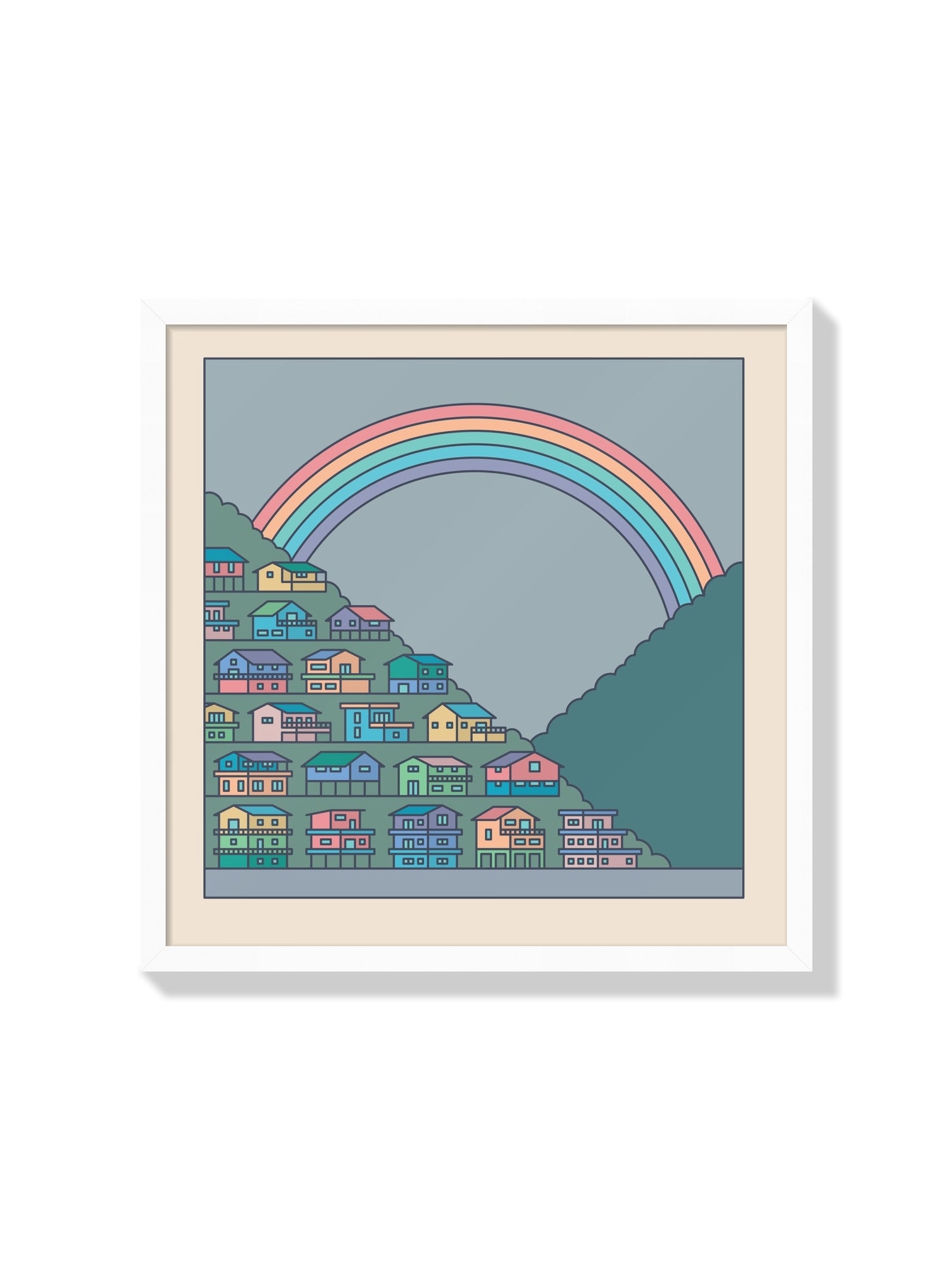 "Settlements 05 – Baguio, Philippines" by Rick Crane in white frame, fine art print. |frame=White Frame|