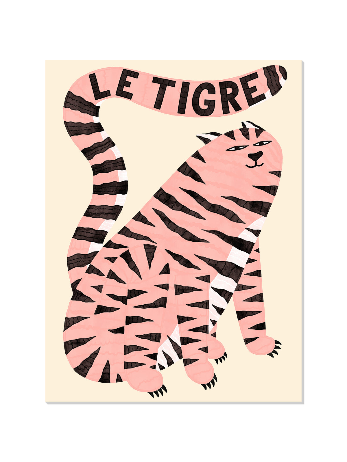 Le Tigre - White - Manne Jalilian - Unframed |frame=Unframed|