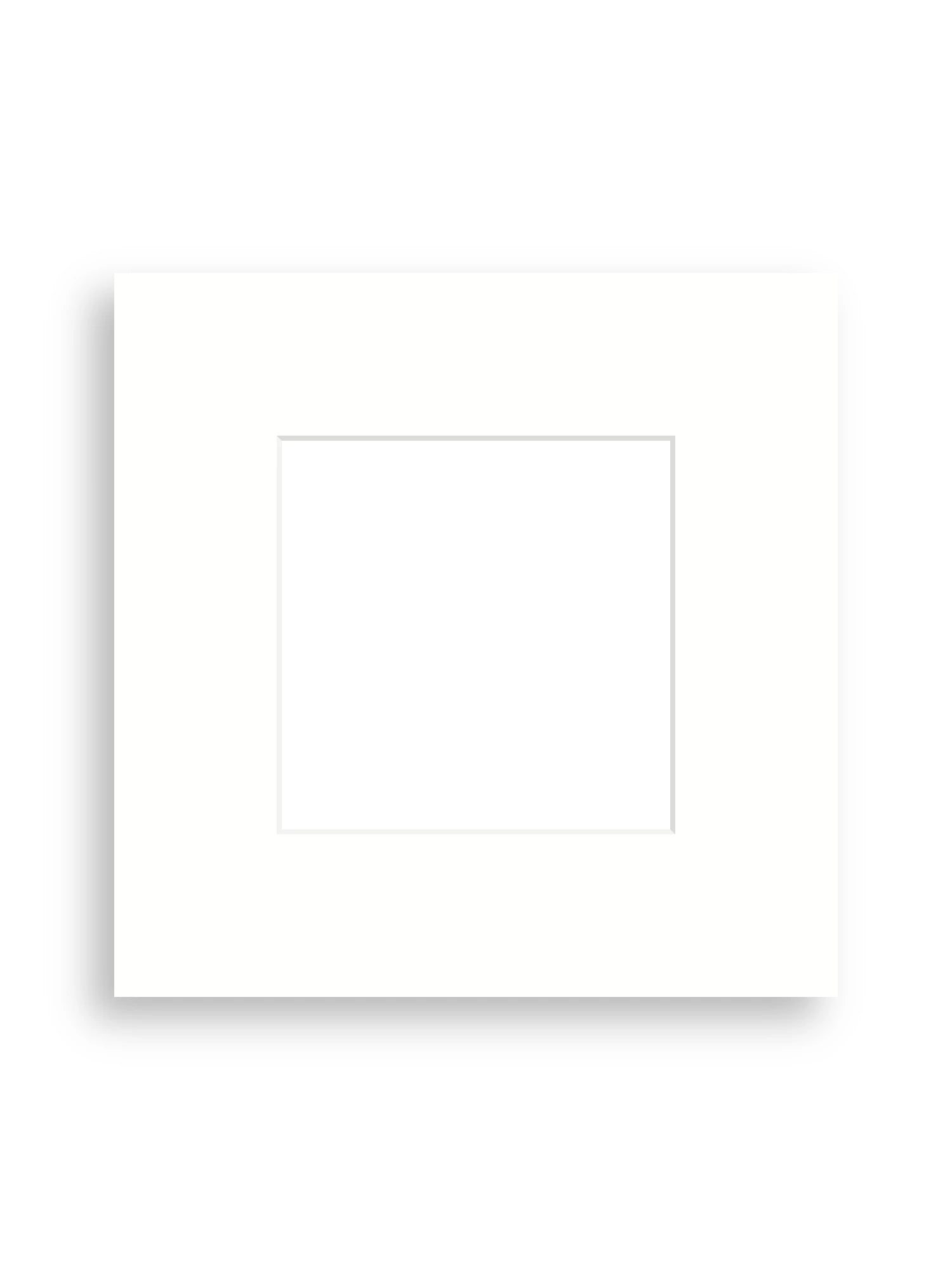10×10" picture mount board for 15×15cm artwork in Snow White