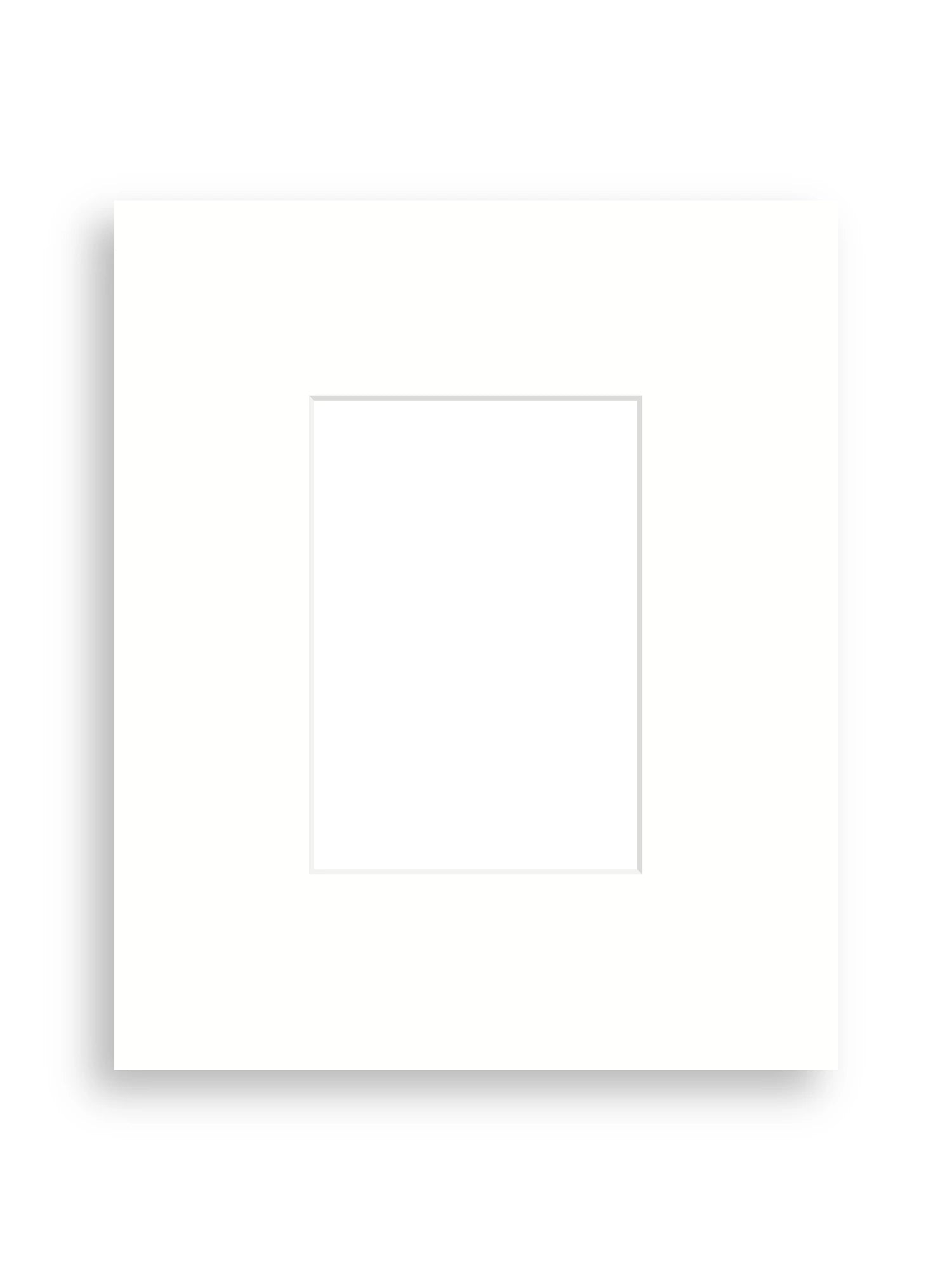 10×12" picture mount board for 5×7" artwork in Snow White