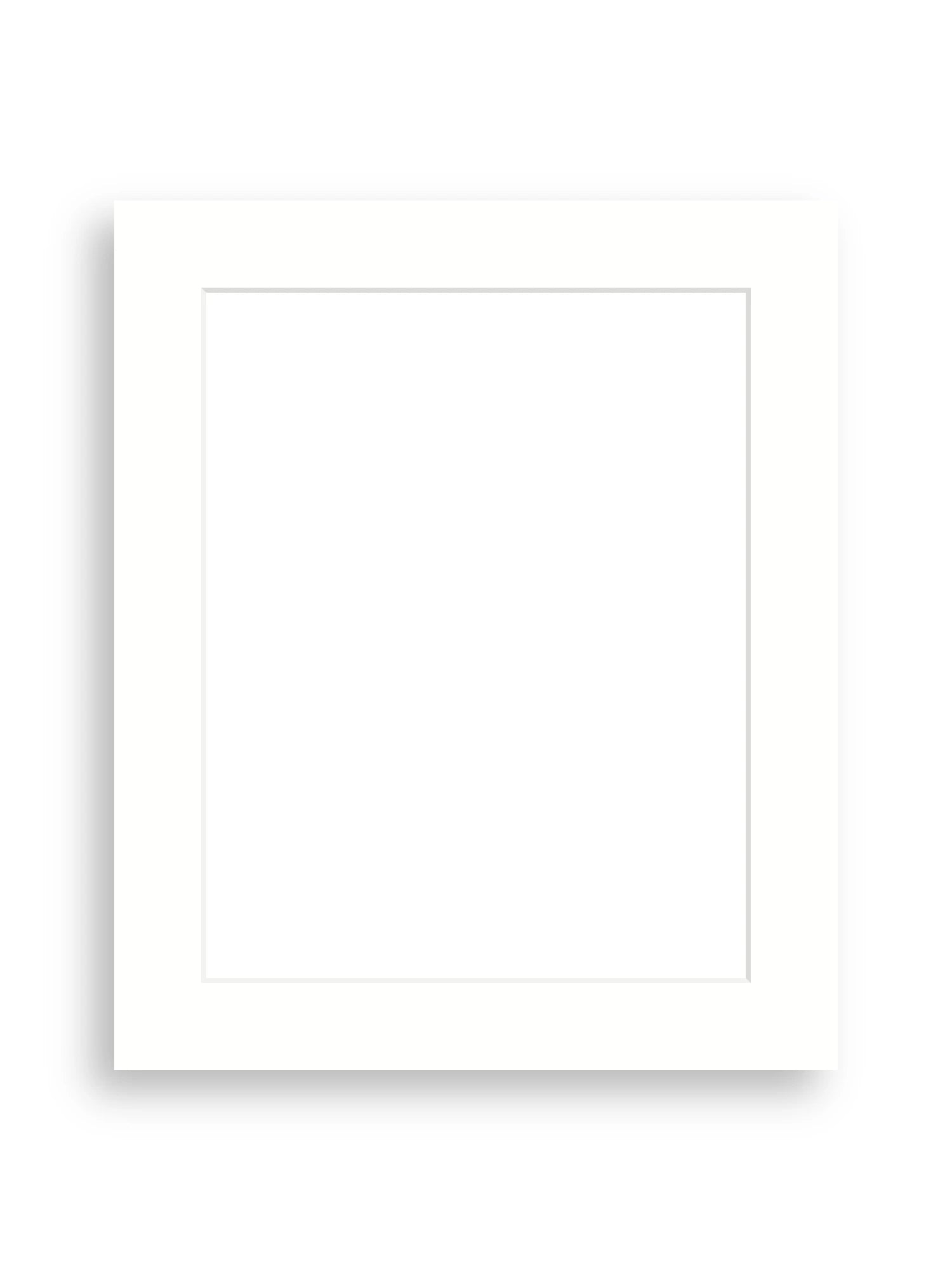 10×12" picture mount board for 8×10" artwork in Snow White