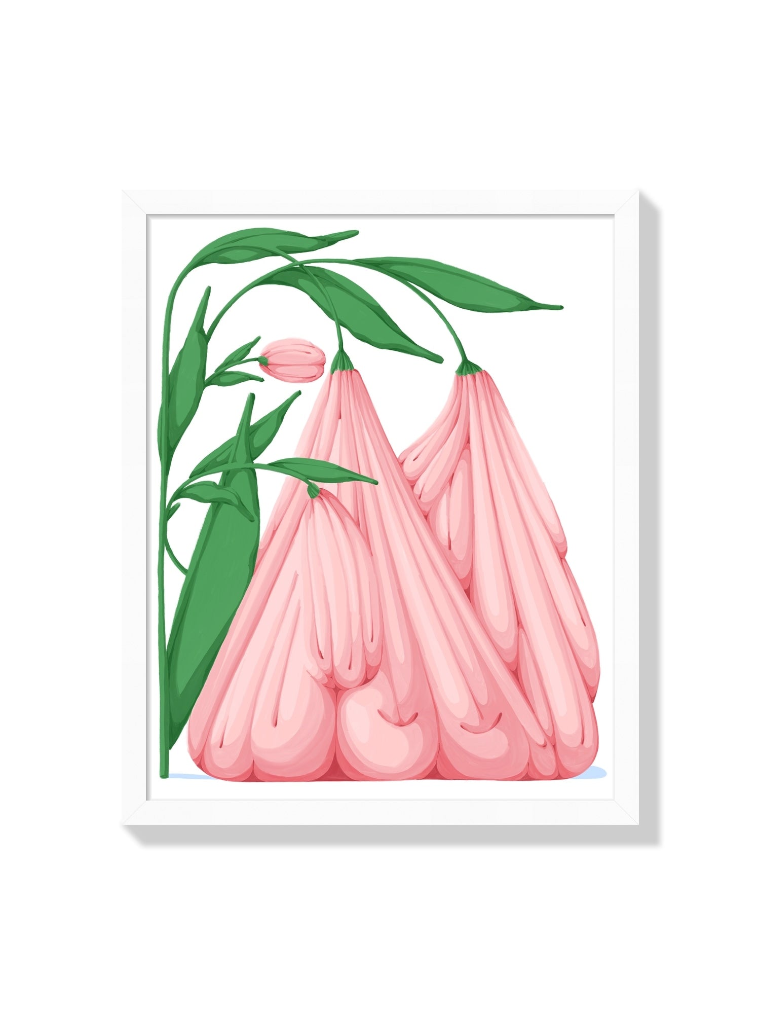 "Melting Flower V" by Flo Meissner, fine art print in white frame. |frame=White Frame|