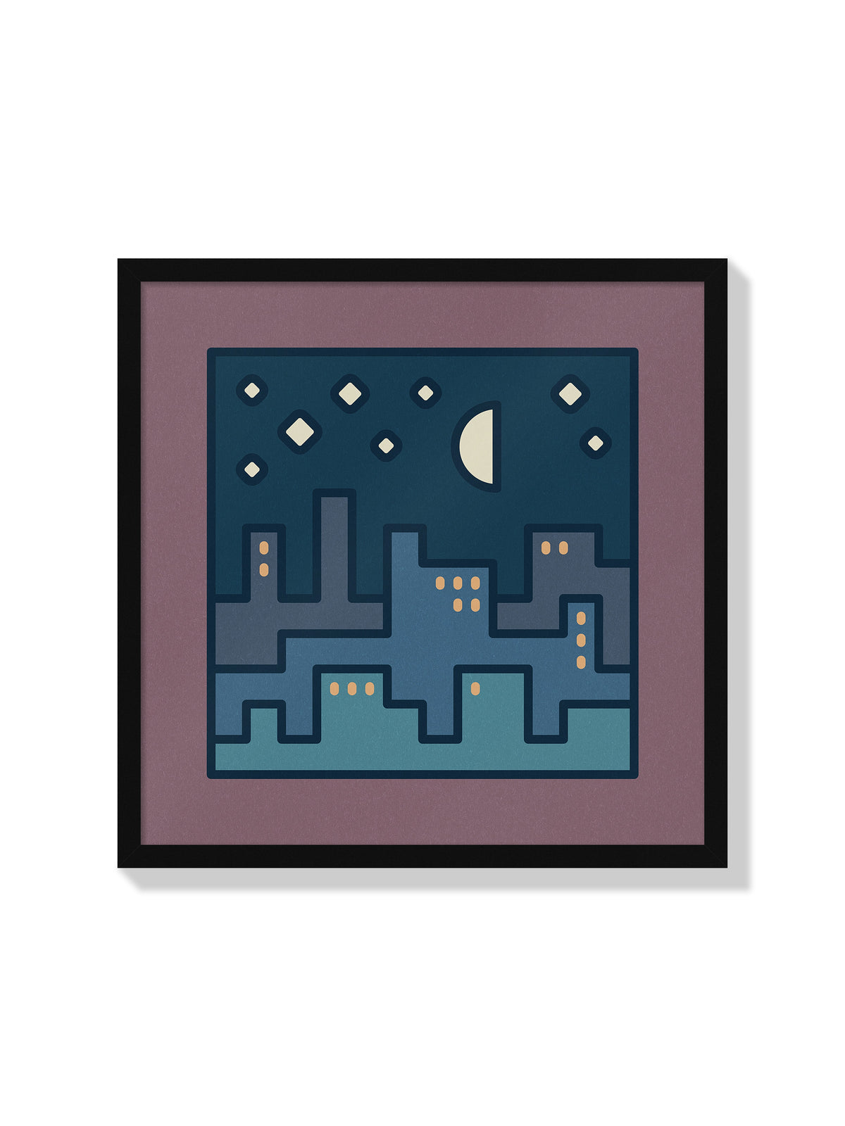 A Night in the City (Miniscape 09) - Rick Crane - Black Frame |frame=Black Frame|