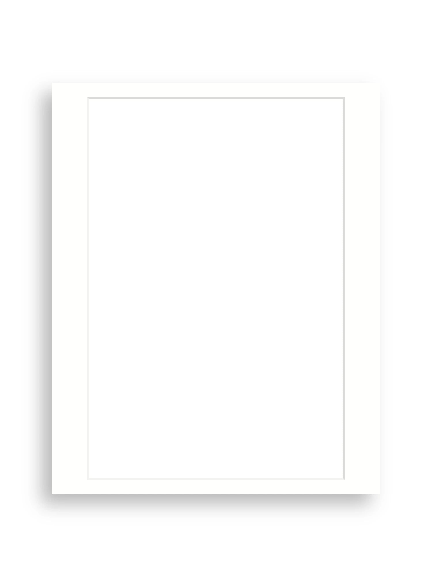 16×20" picture mount board for A3 Plus artwork in Snow White