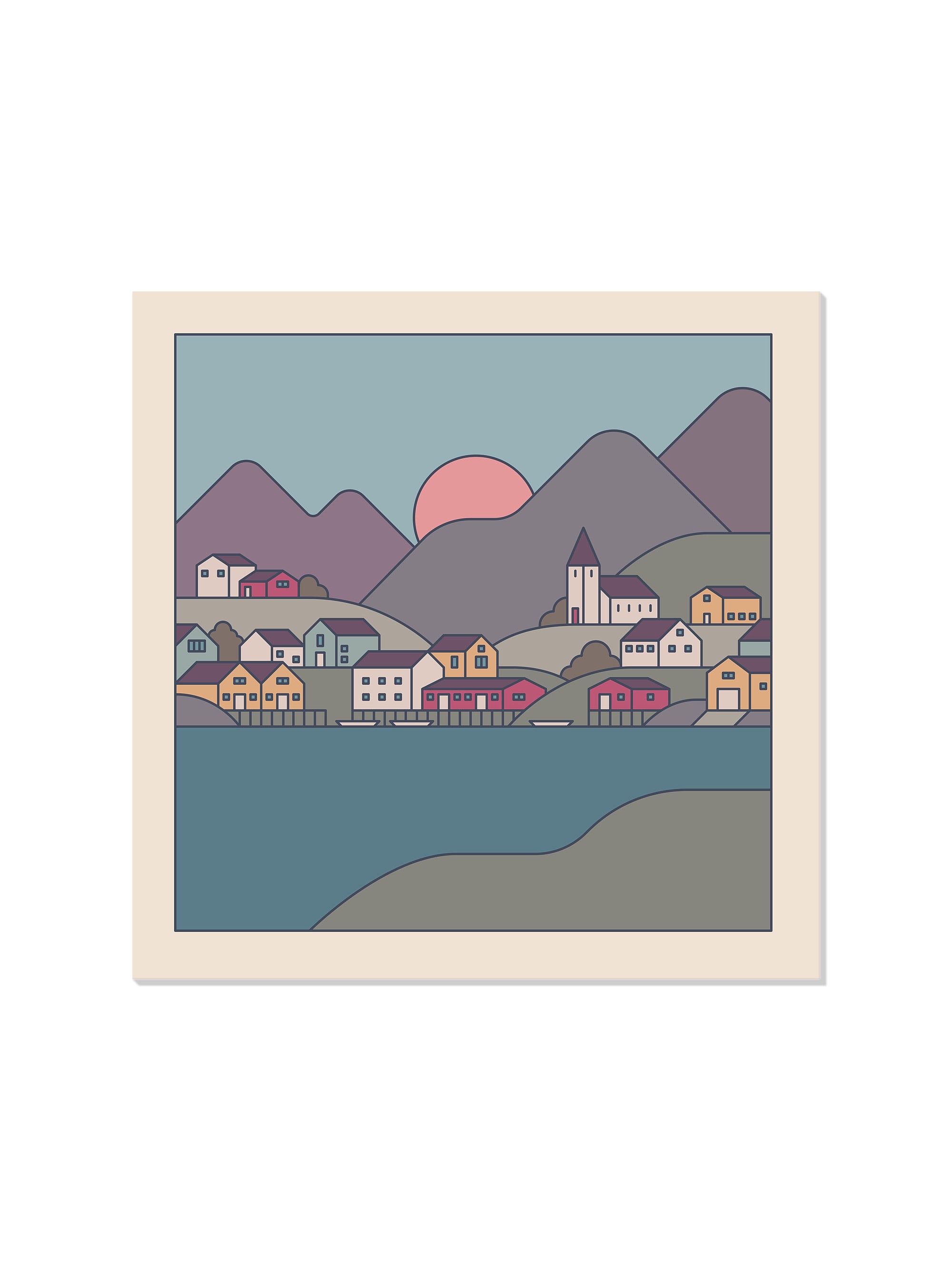 Settlements 03 – Norwegian Fishing Villages. - Rick Crane - Unframed |frame=Unframed|