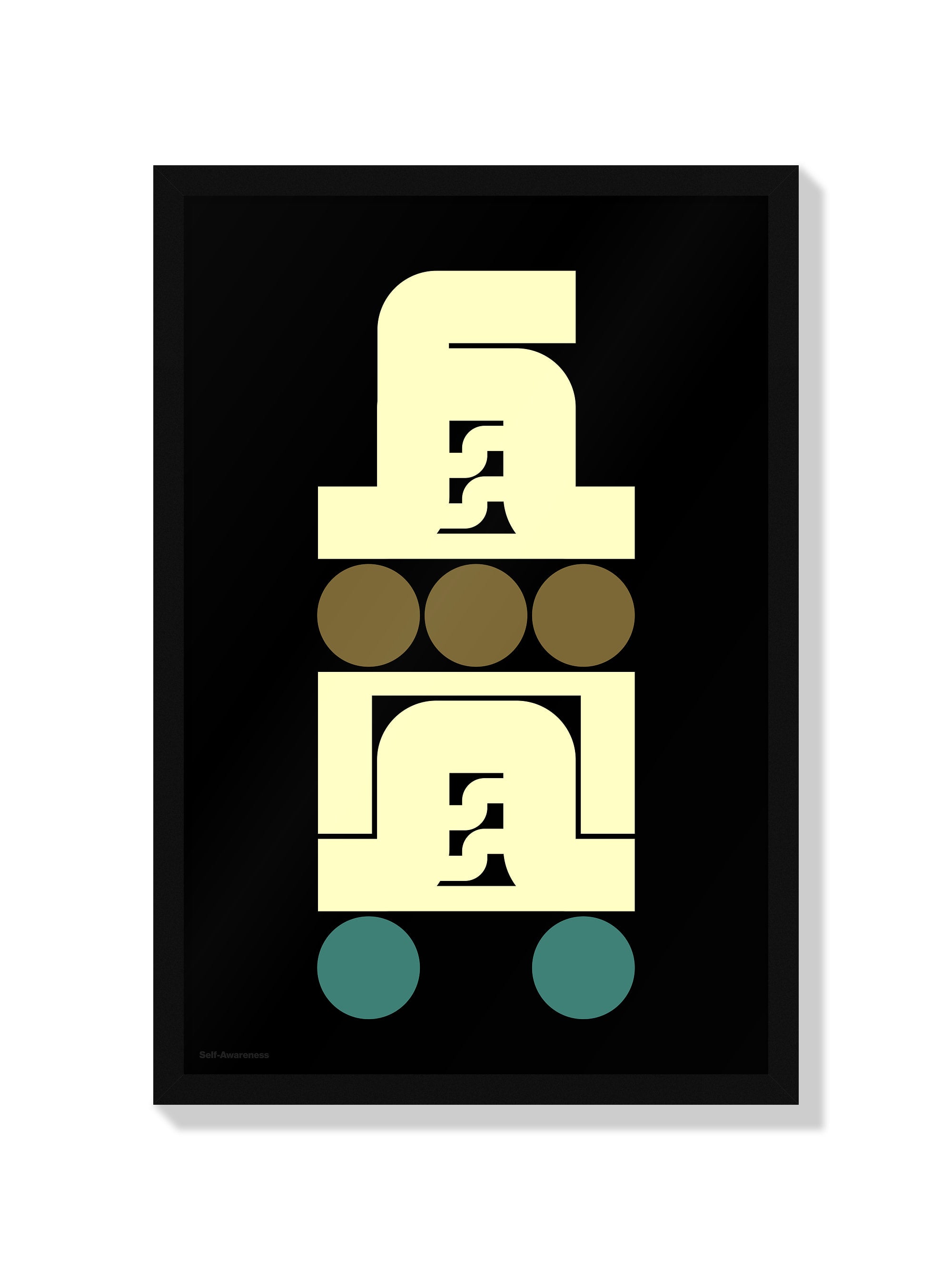 "自覚#2 (Self-Awareness)" by Kenichi Minami in black frame, fine art print highlighting introspection and self-awareness. |frame=Black Frame|