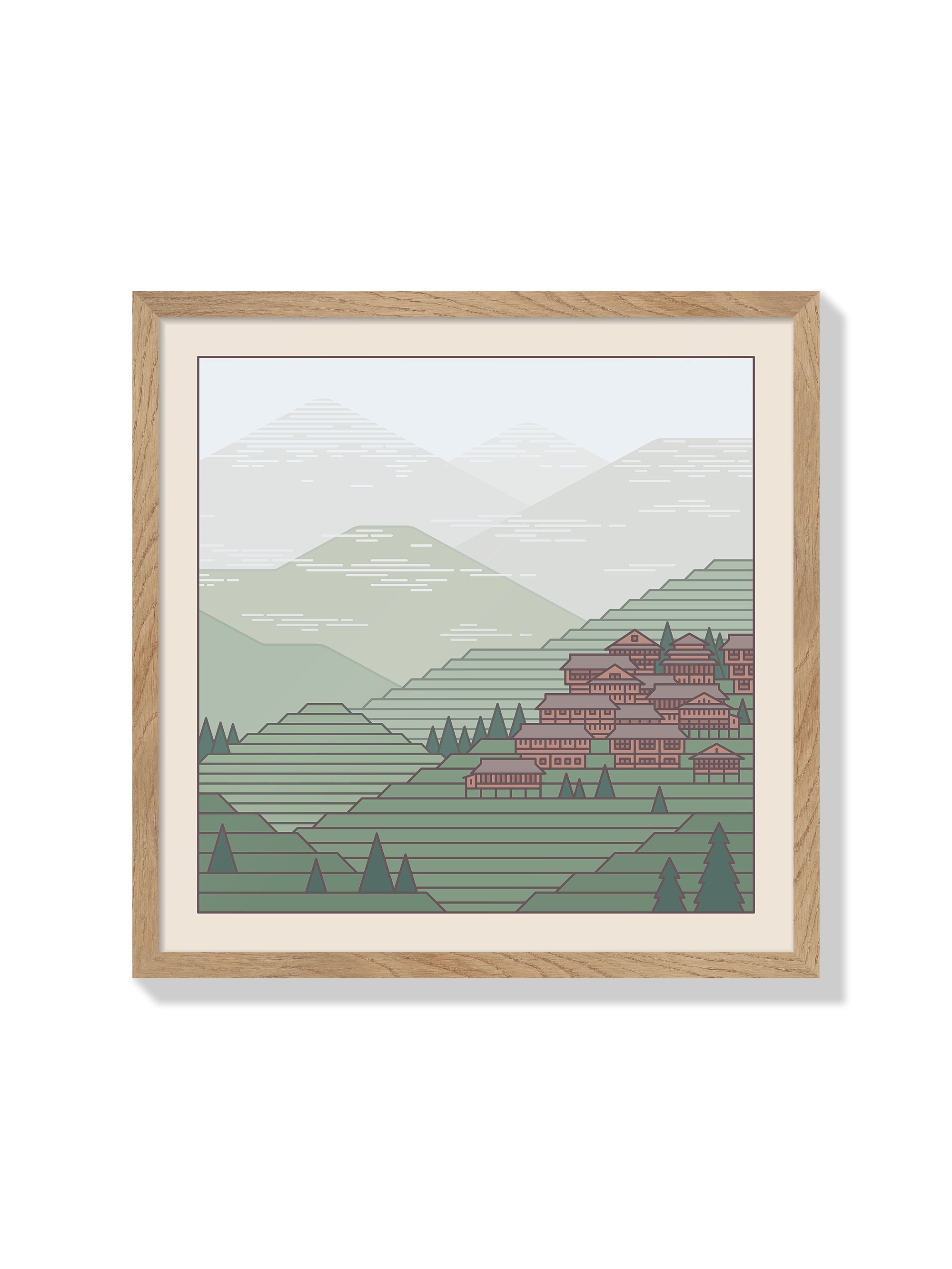 Settlements 15 – Rice Terraces, Southern China - Rick Crane - Natural Frame |frame=Natural Frame|