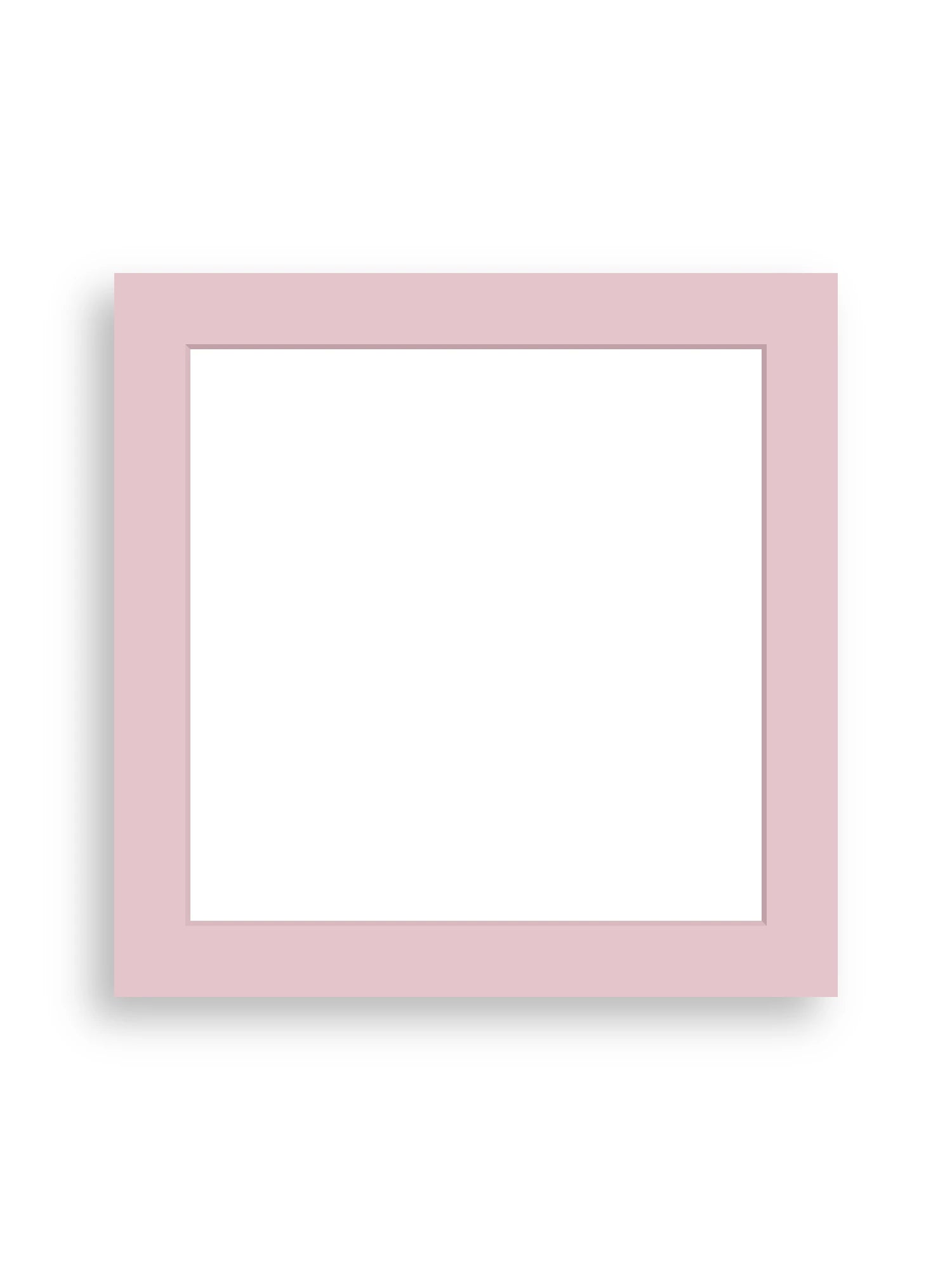 24×24" picture mount board for 50×50cm artwork in Baby Pink