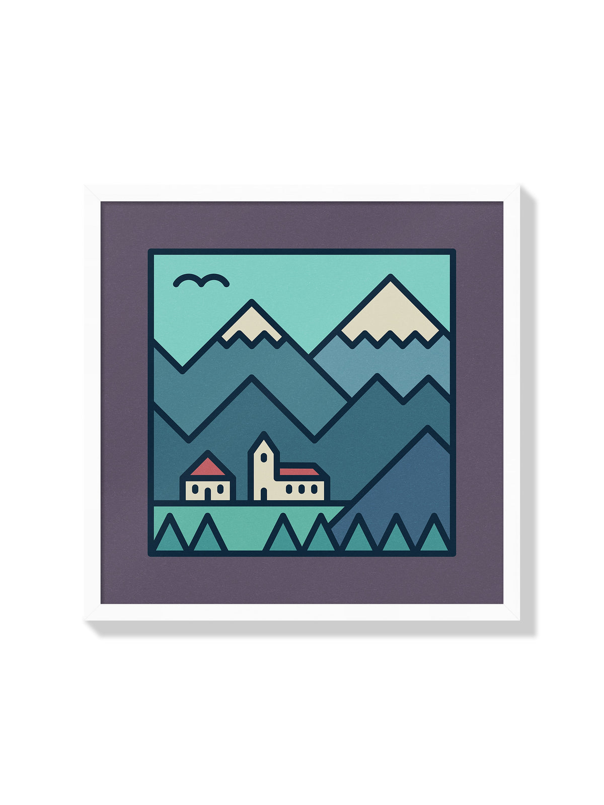 Village in the Mountains (Miniscape 01) - Rick Crane - White Frame |frame=White Frame|