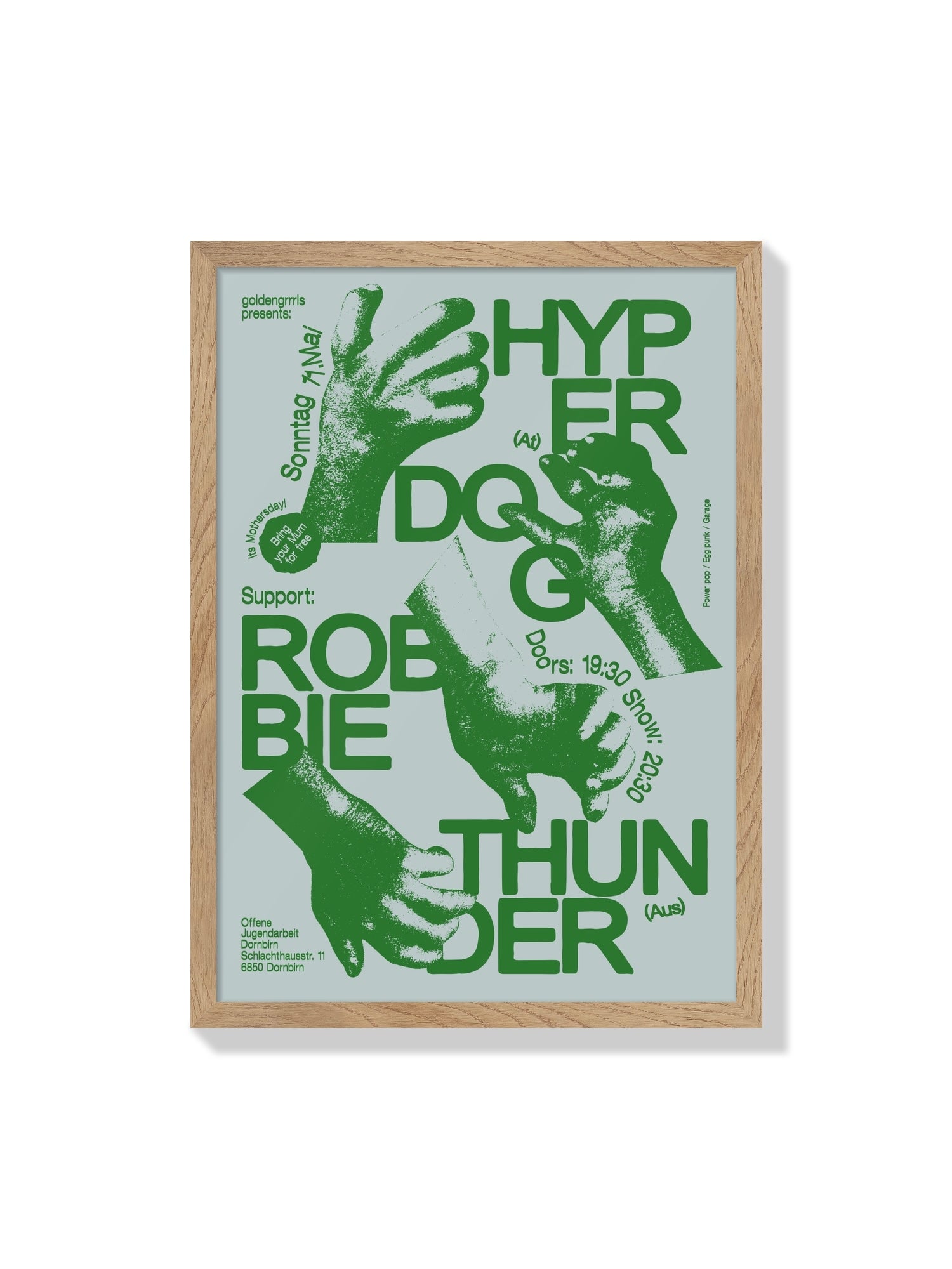 "Hyperdog" fine art print by Jérôme Bizien in Natural Frame showcasing vivid abstract design. |frame=Natural Frame|