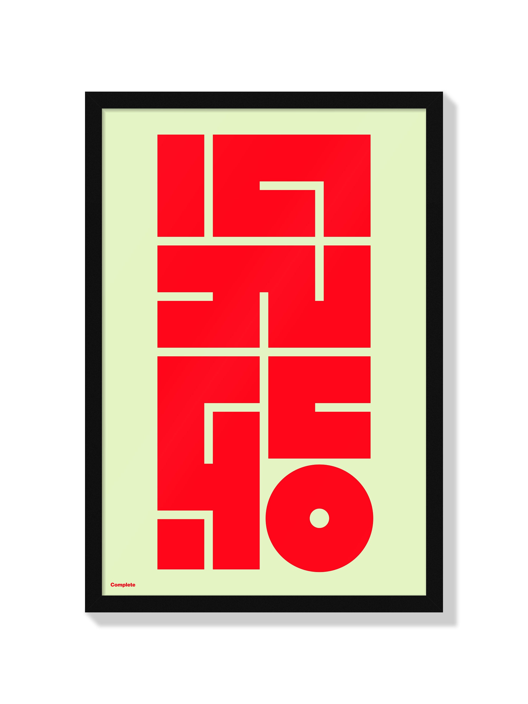 "完結#2 (Complete)" by Kenichi Minami, fine art print in black frame. |frame=Black Frame|