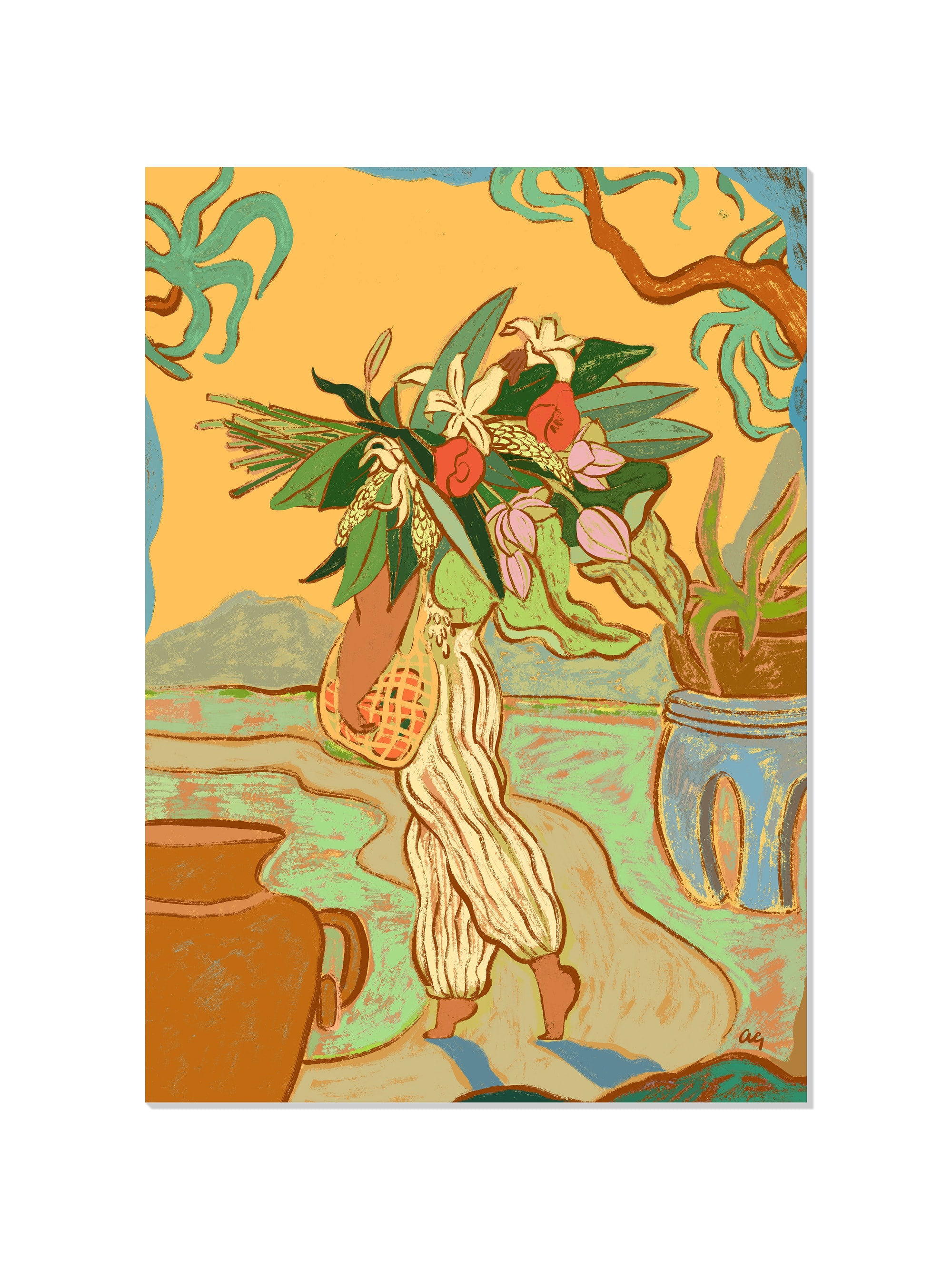 Hands Are Full - Arty Guava - Unframed |frame=Unframed|