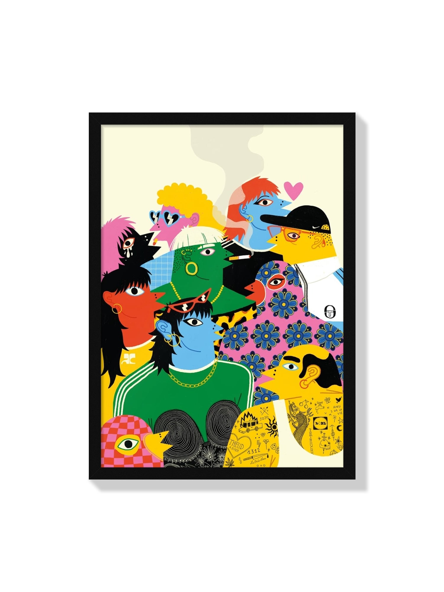 Fine art print "Dimanche Matin" by Petrouchkaka in black frame. |frame=Black Frame|