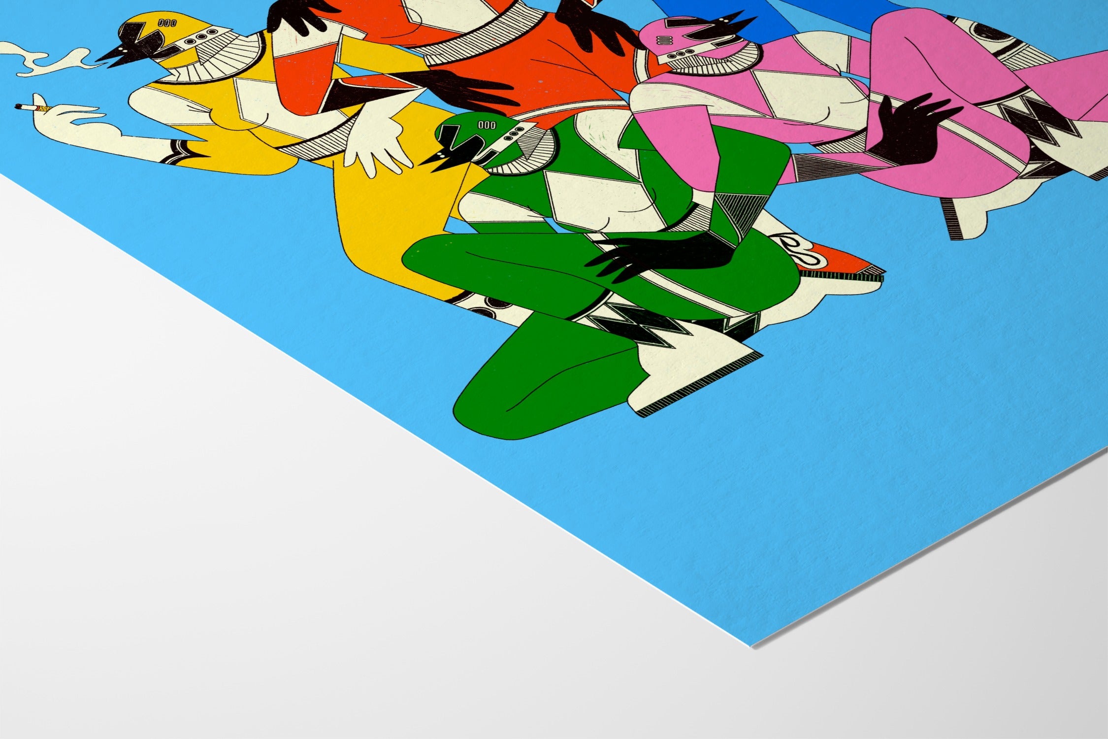 Les Power Rangers - Petrouchkaka - Fine Art Paper 200gsm |type=lifestyle|