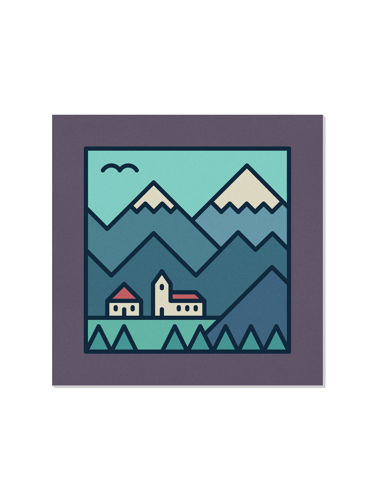 Village in the Mountains (Miniscape 01) - Rick Crane - Unframed |frame=Unframed|