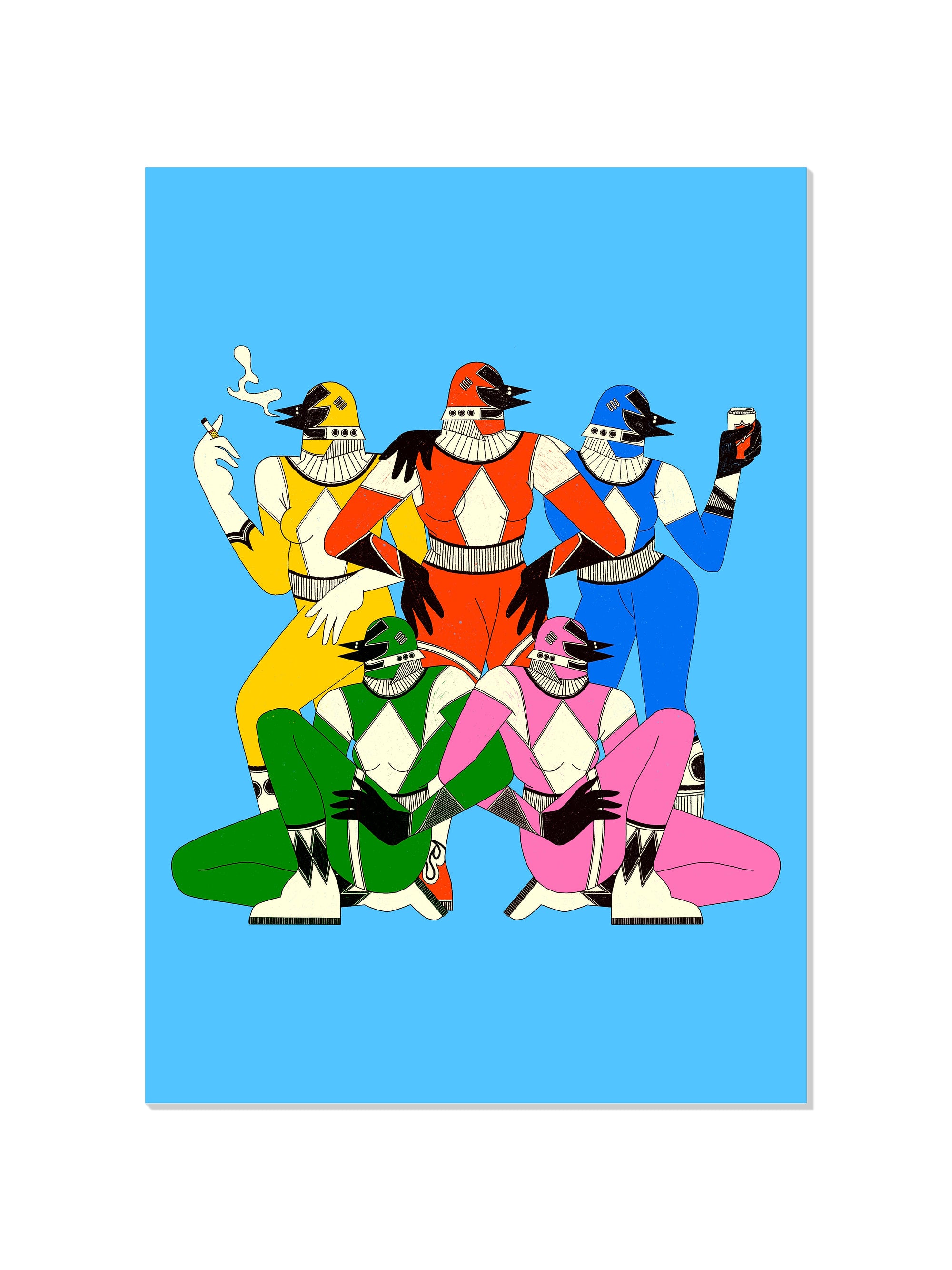 Les Power Rangers - Petrouchkaka - Unframed |frame=Unframed|