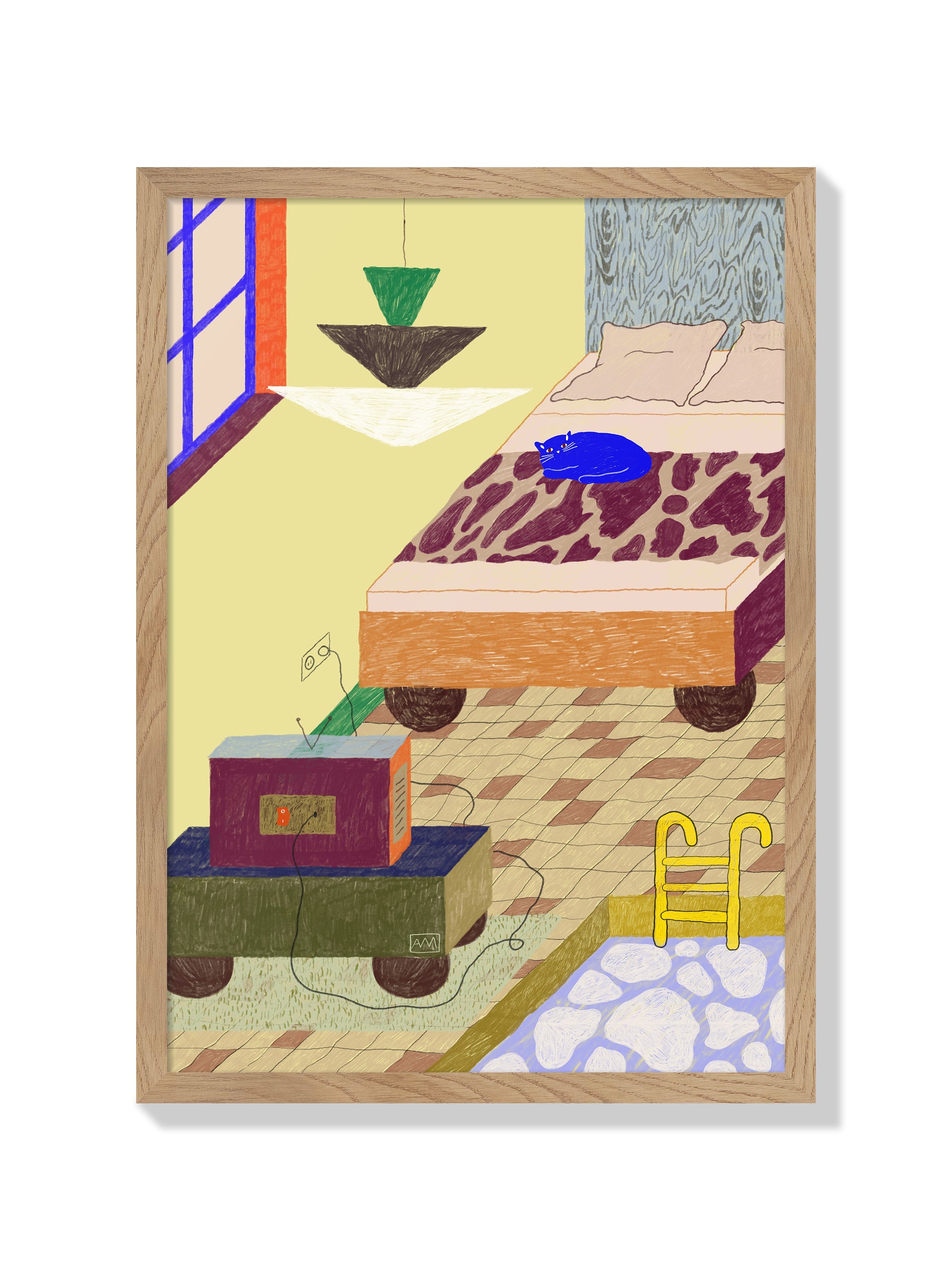 BED AND TV - projekt AM - Natural Frame |frame=Natural Frame|