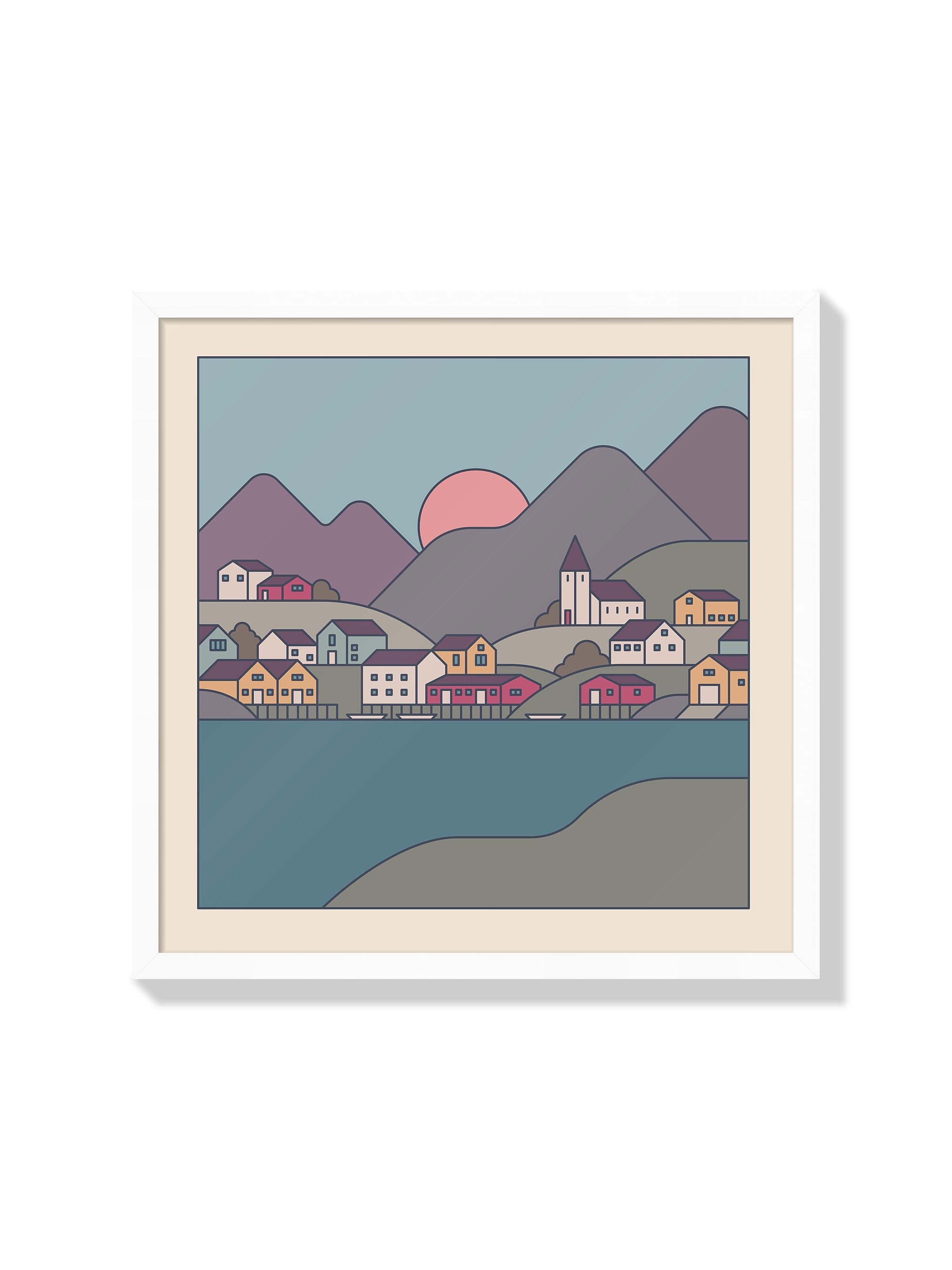 Settlements 03 – Norwegian Fishing Villages. - Rick Crane - White Frame |frame=White Frame|