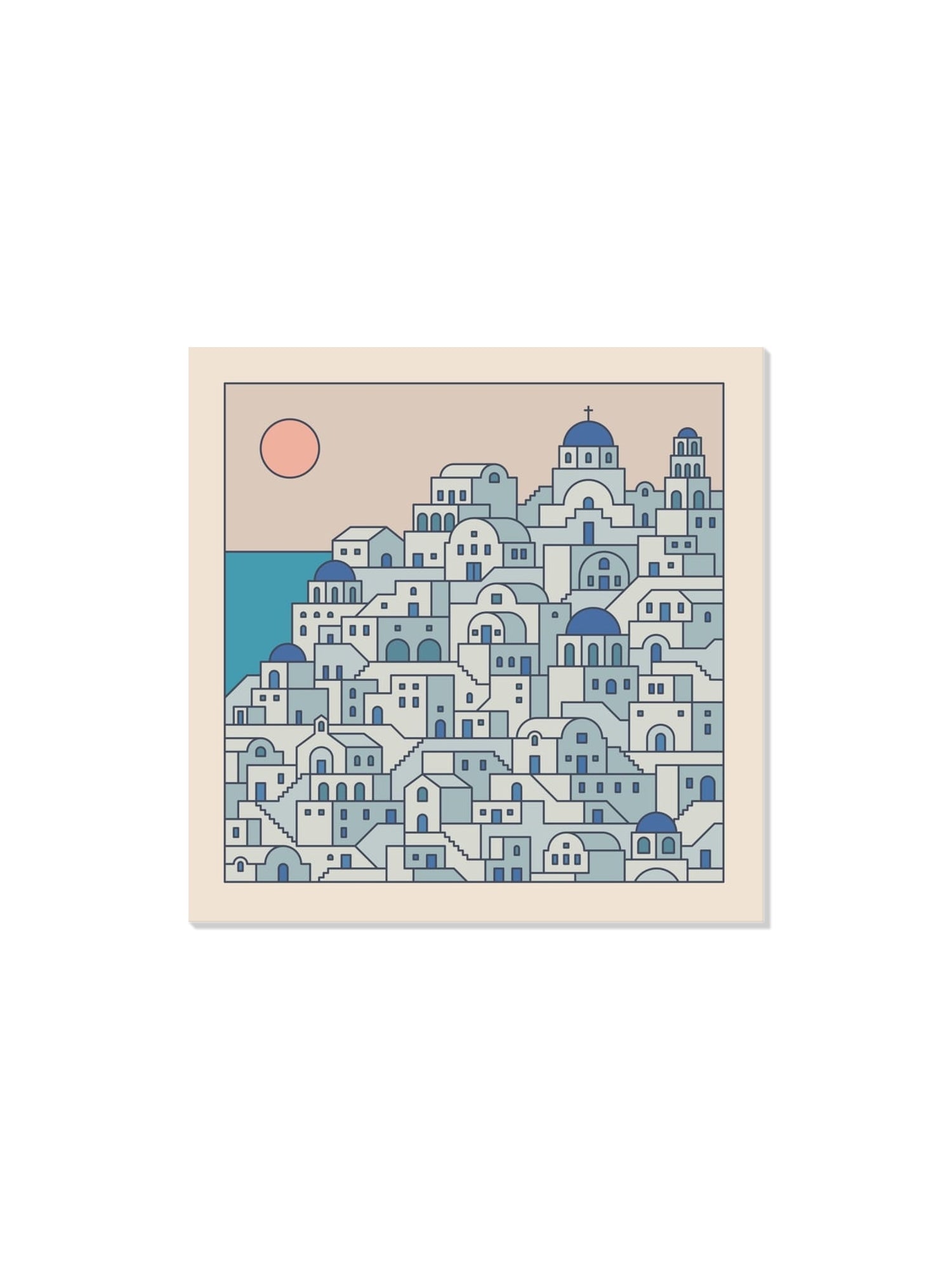 Unframed fine art print "Settlements 02" by Rick Crane, showing an intricate abstract landscape pattern. |frame=Unframed|