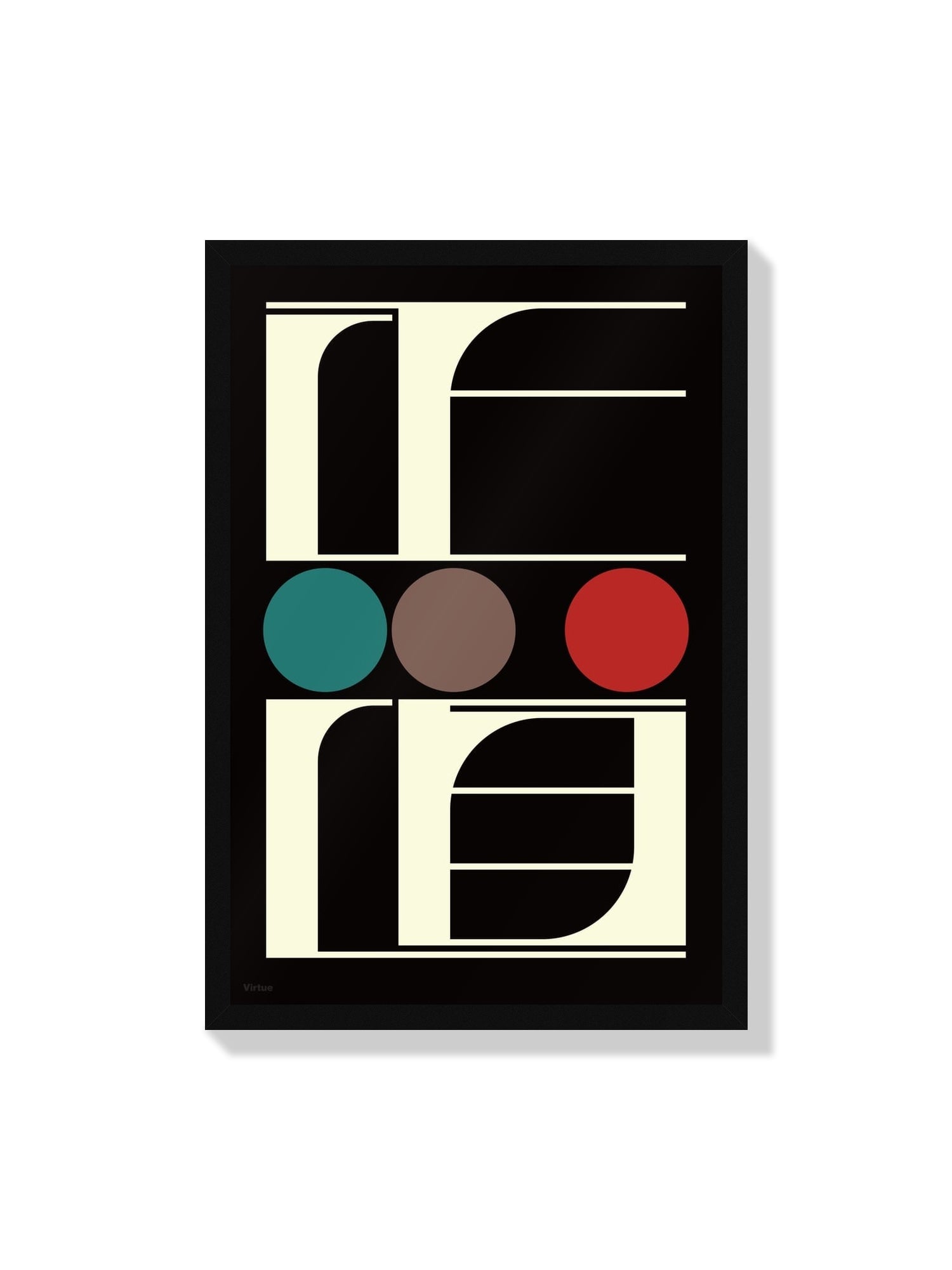 "正道#2 (Virtue)" by Kenichi Minami fine art print in black frame, showcasing minimalist design and elegance. |frame=Black Frame|