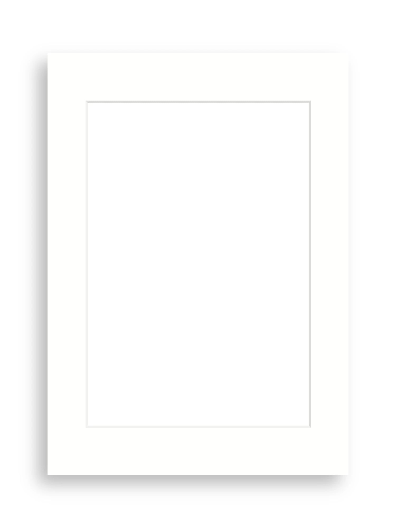 5×7" picture mount board for A6 artwork in Snow White