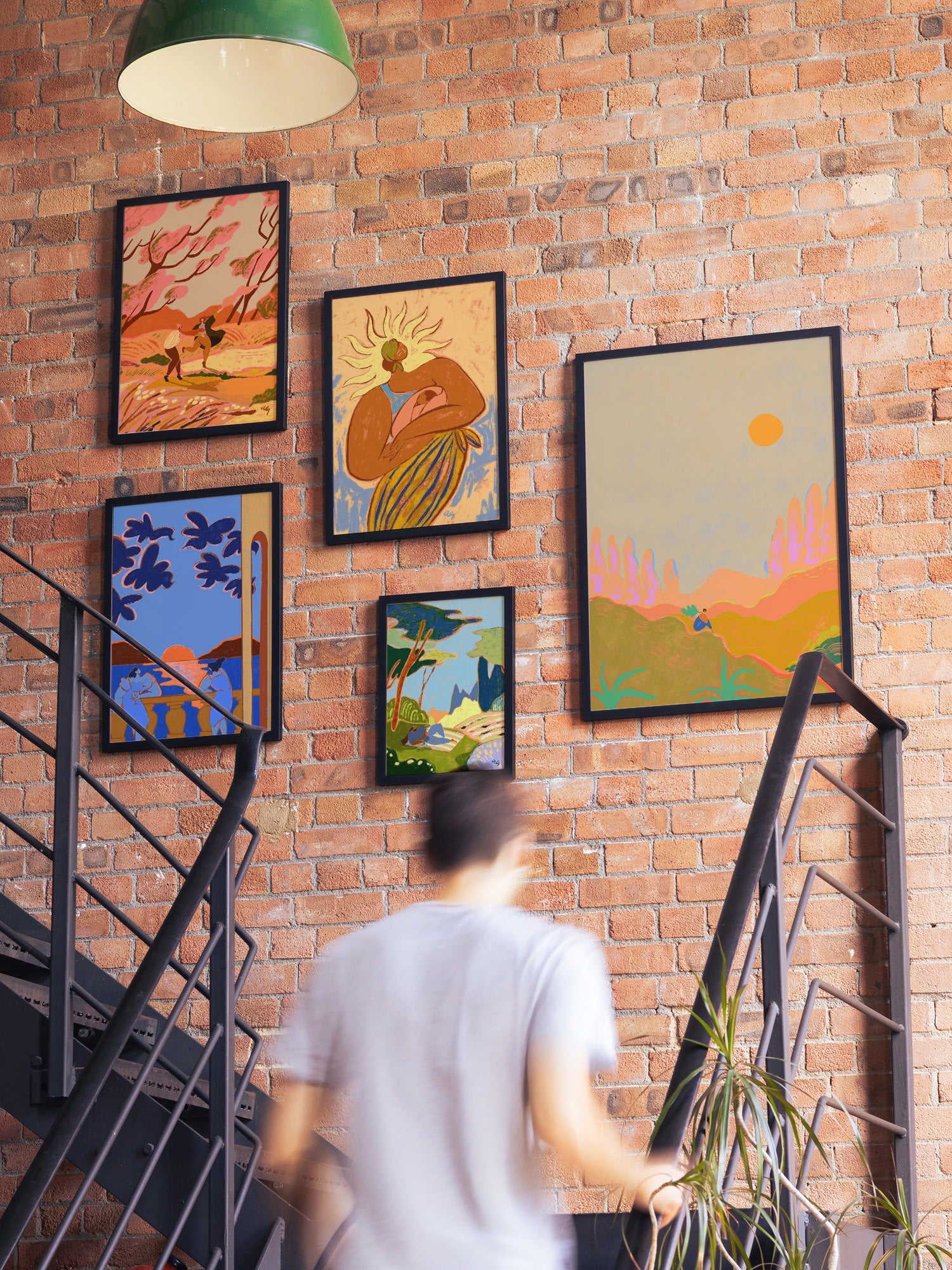 "She Is The Sun" by Arty Guava, fine art print in black frame, displayed in styled interior setting. |type=lifestyle|