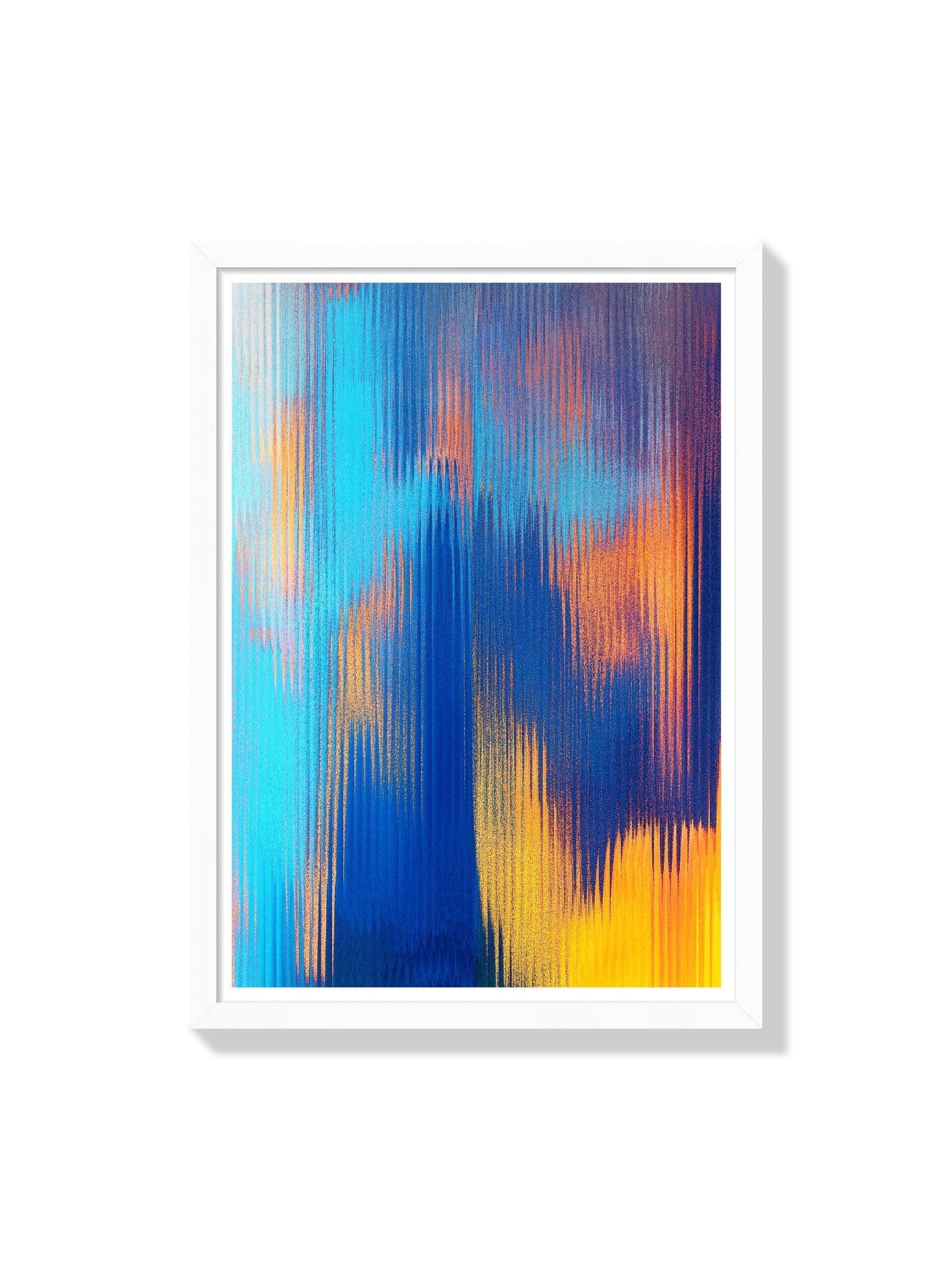 "Glitch 25.731 - Through The Clouds" by Aaron Borchardt, fine art print in white frame. |frame=White Frame|