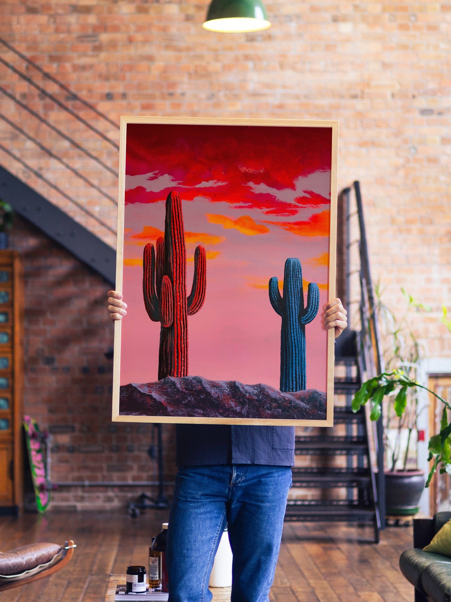Silent Muse - Lucy Reed - A1 - Natural Wood Frame |type=lifestyle|