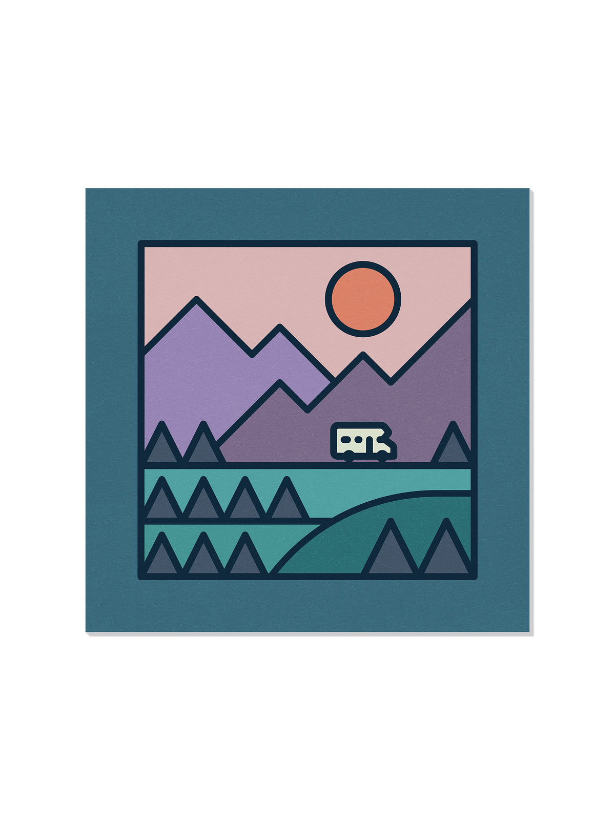 The Road Trip (Miniscape 06) - Rick Crane - Unframed |frame=Unframed|