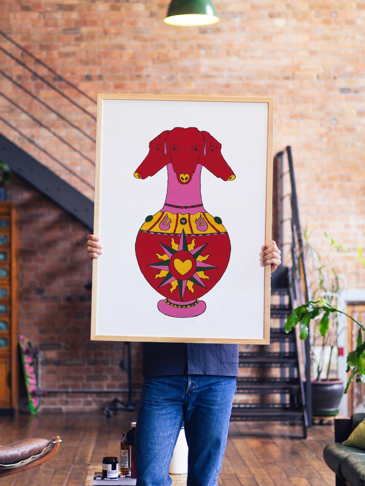 Echo Vigils - Maria Barrera - A1 - Natural Wood Frame |type=lifestyle|
