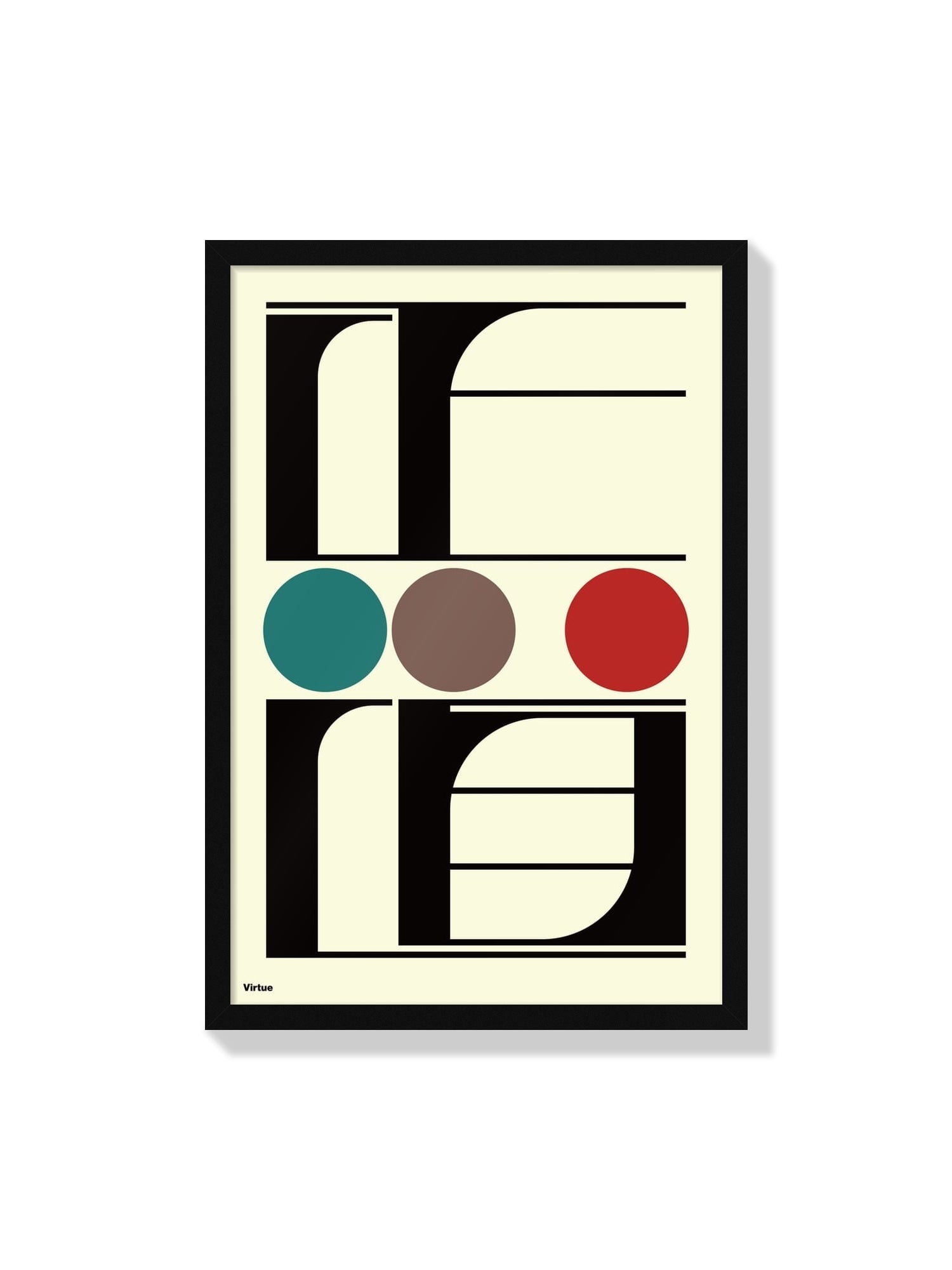 "正道#1 (Virtue)" by Kenichi Minami in black frame, fine art print showcasing minimalist design and elegance. |frame=Black Frame|