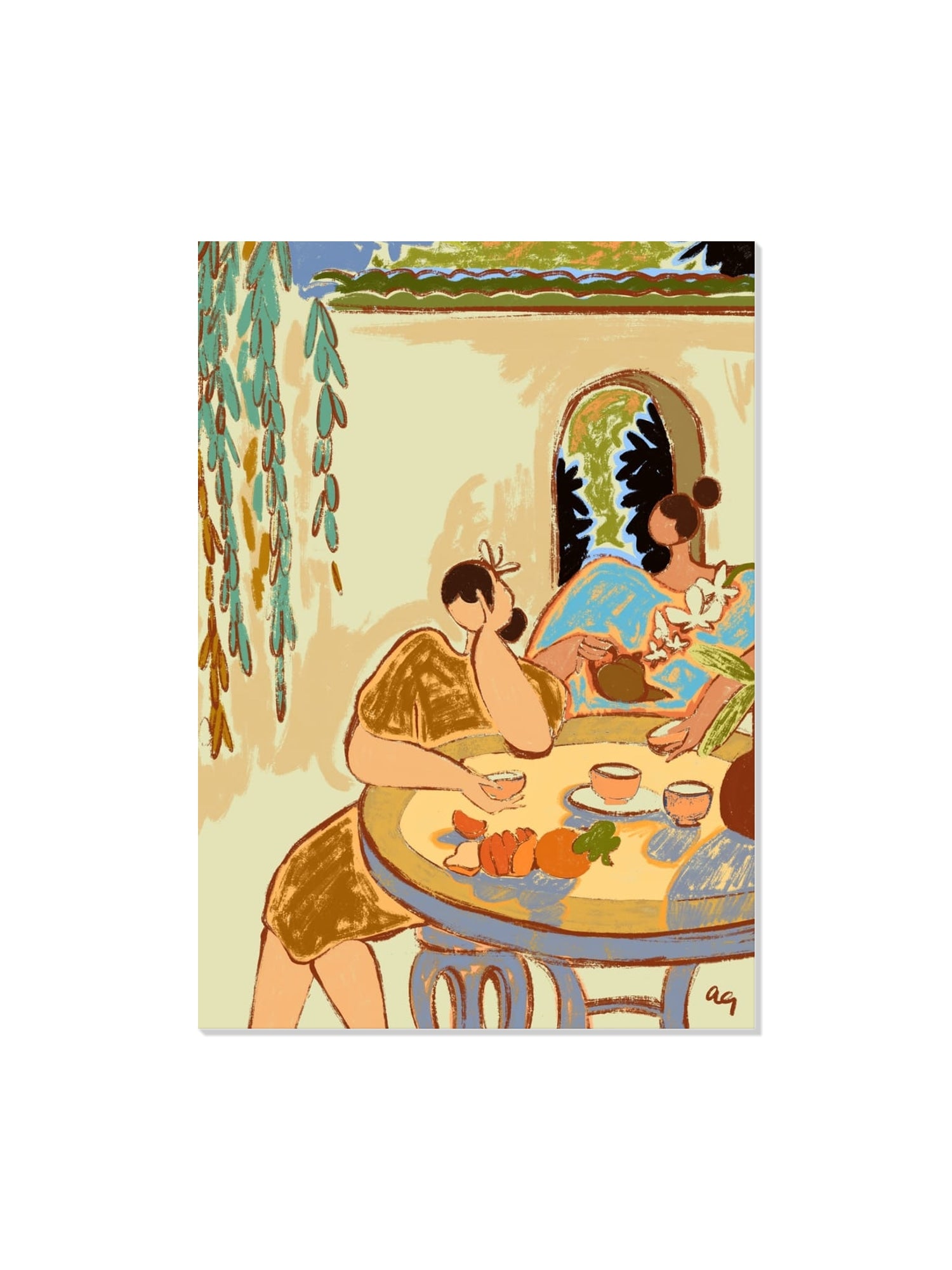 "Tea Ceremony" by Arty Guava fine art print, unframed. |frame=Unframed|