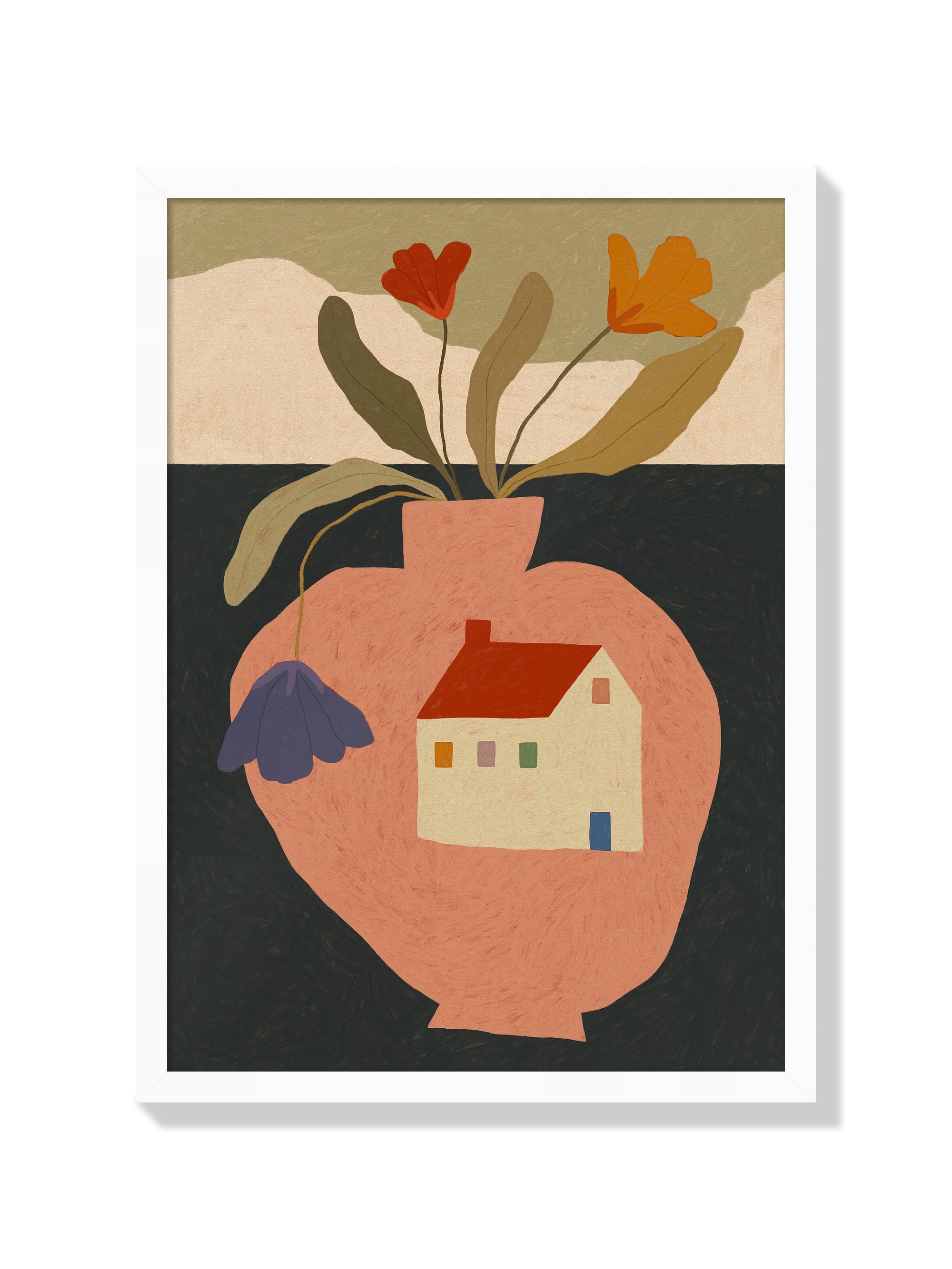 House On A Vase - Sophie Deller - White Frame |frame=White Frame|
