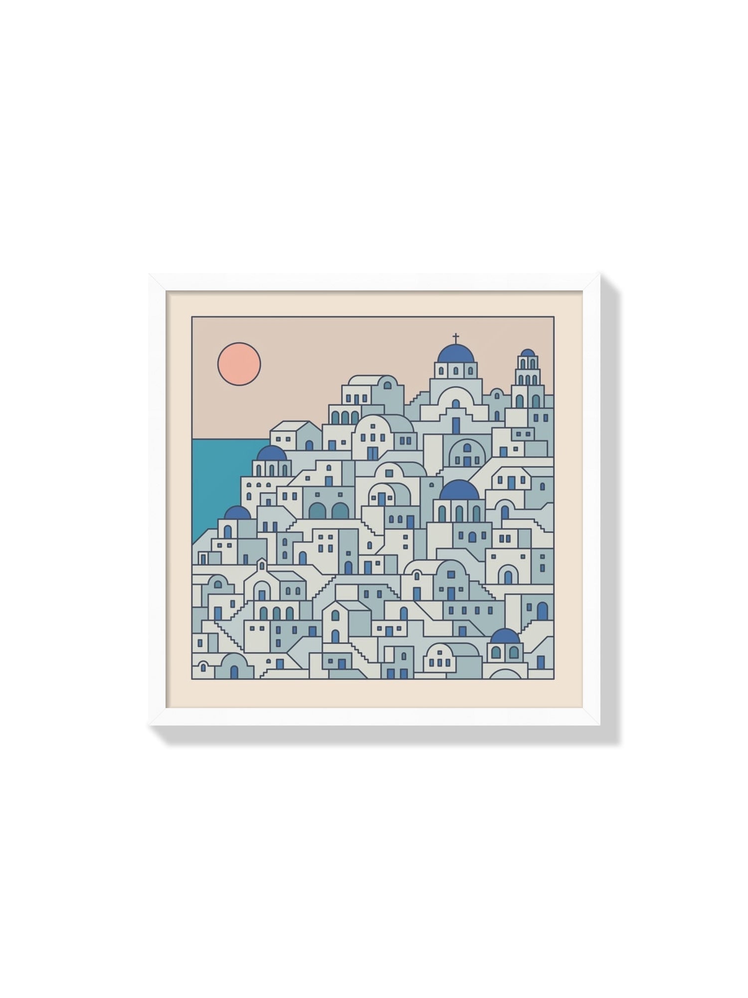 "Settlements 02" fine art print by Rick Crane displayed in a white frame. |frame=White Frame|