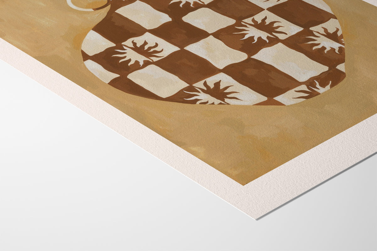Checkered Sun Vase - Frankie Penwill - Hahnemuhle German Etching 310gsm |type=paper|