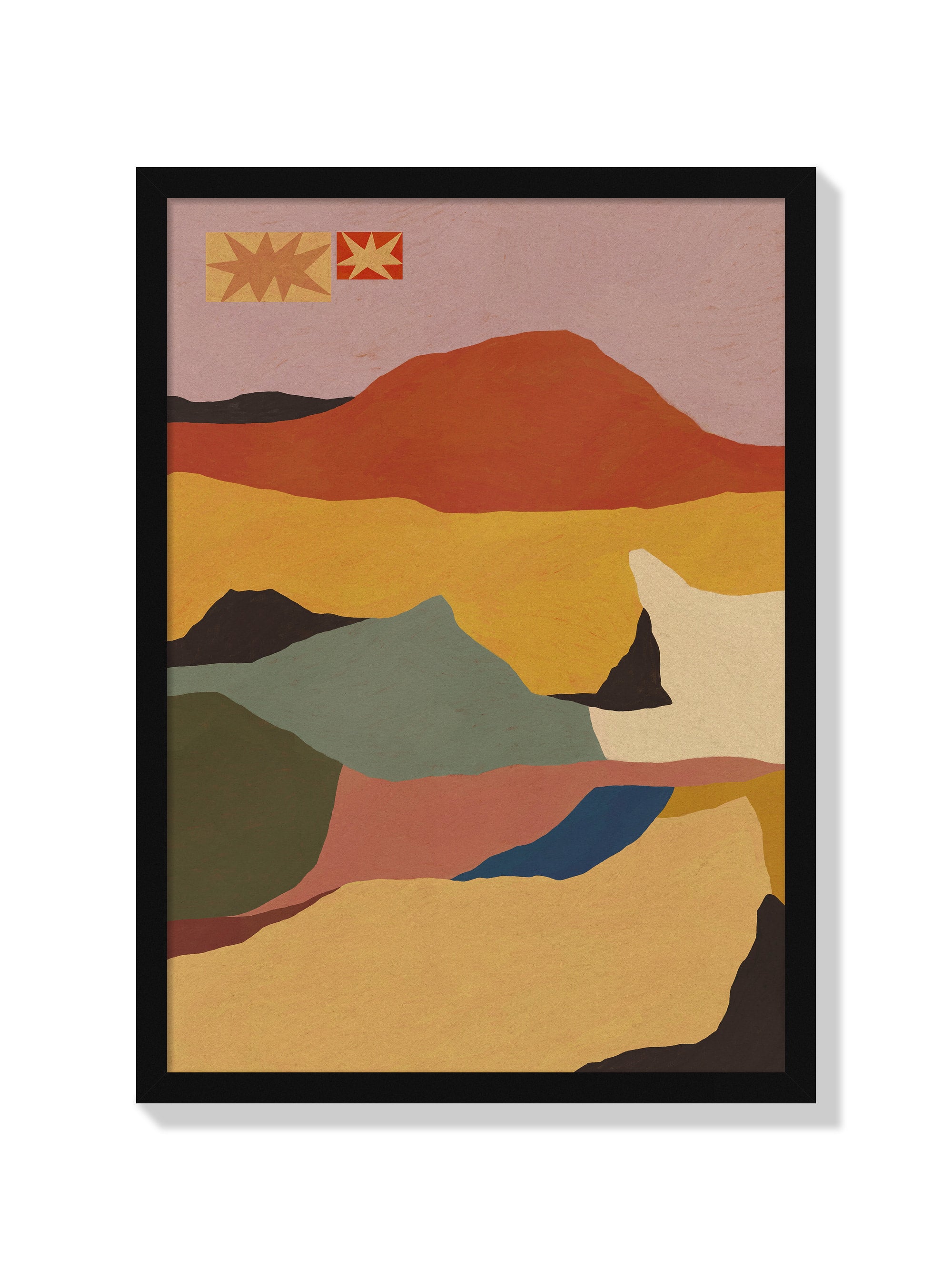 Abstract Landscape With Stars - Sophie Deller - Black Frame |frame=Black Frame|