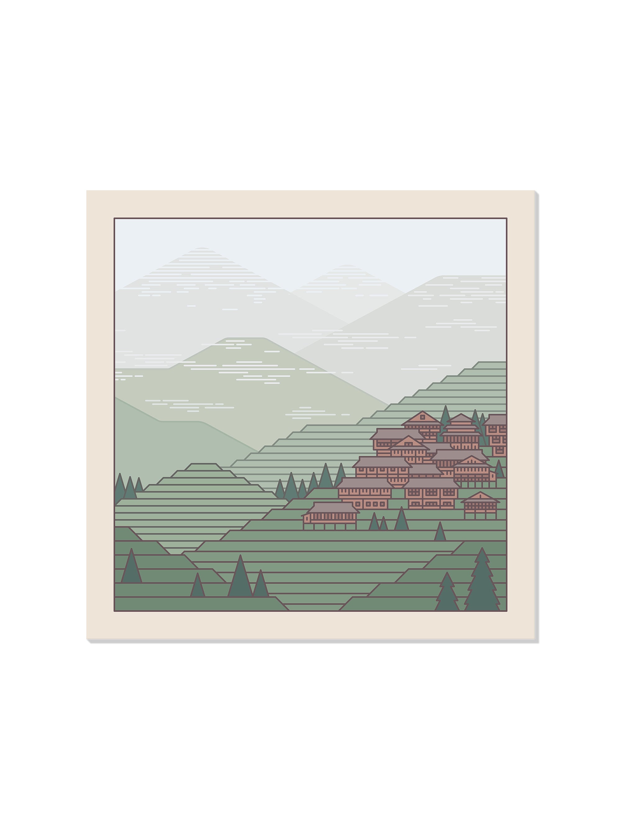 Settlements 15 – Rice Terraces, Southern China - Rick Crane - Unframed |frame=Unframed|
