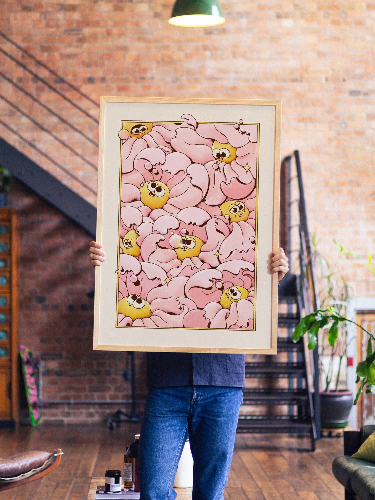 Bubble Blossom - My Sunbeam - A1 - Natural Wood Frame |frame=A1 - Natural Wood Frame| |type=lifestyle|