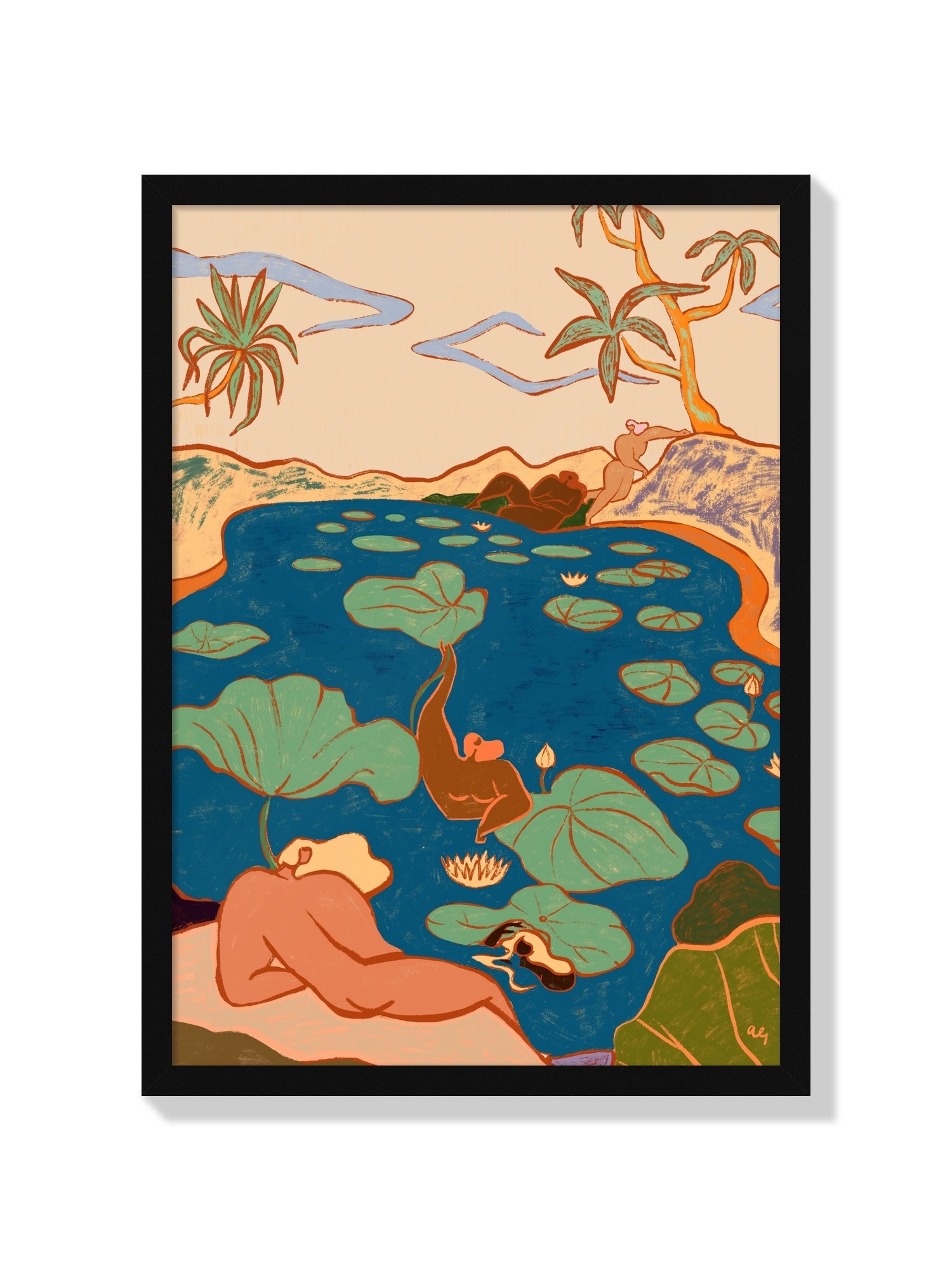 By The Lily Pond - Arty Guava - Black Frame |frame=Black Frame|