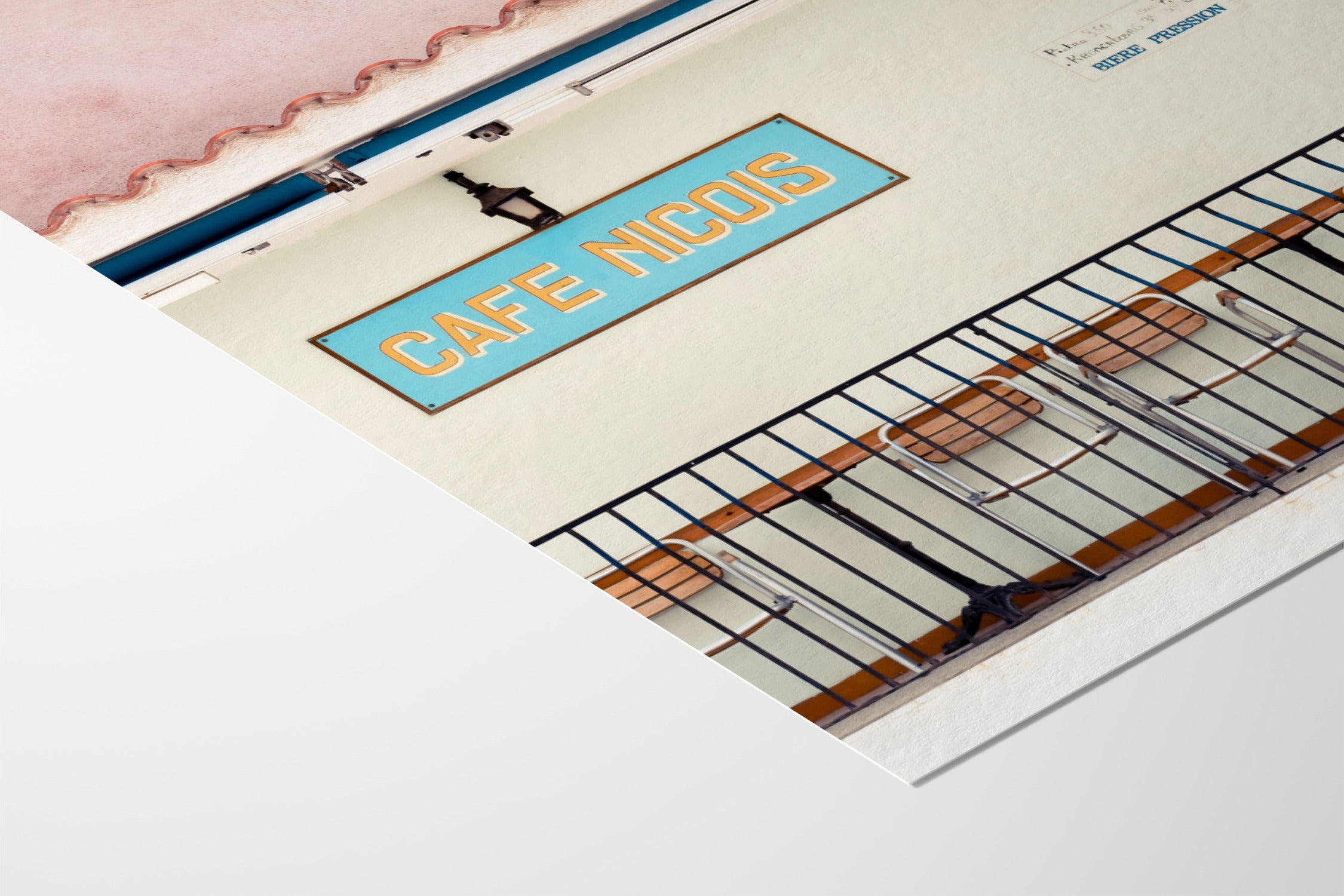 Cafe Nicois - Cordula Schaefer - Fine Art Paper 200gsm |frame=Fine Art Paper 200gsm|