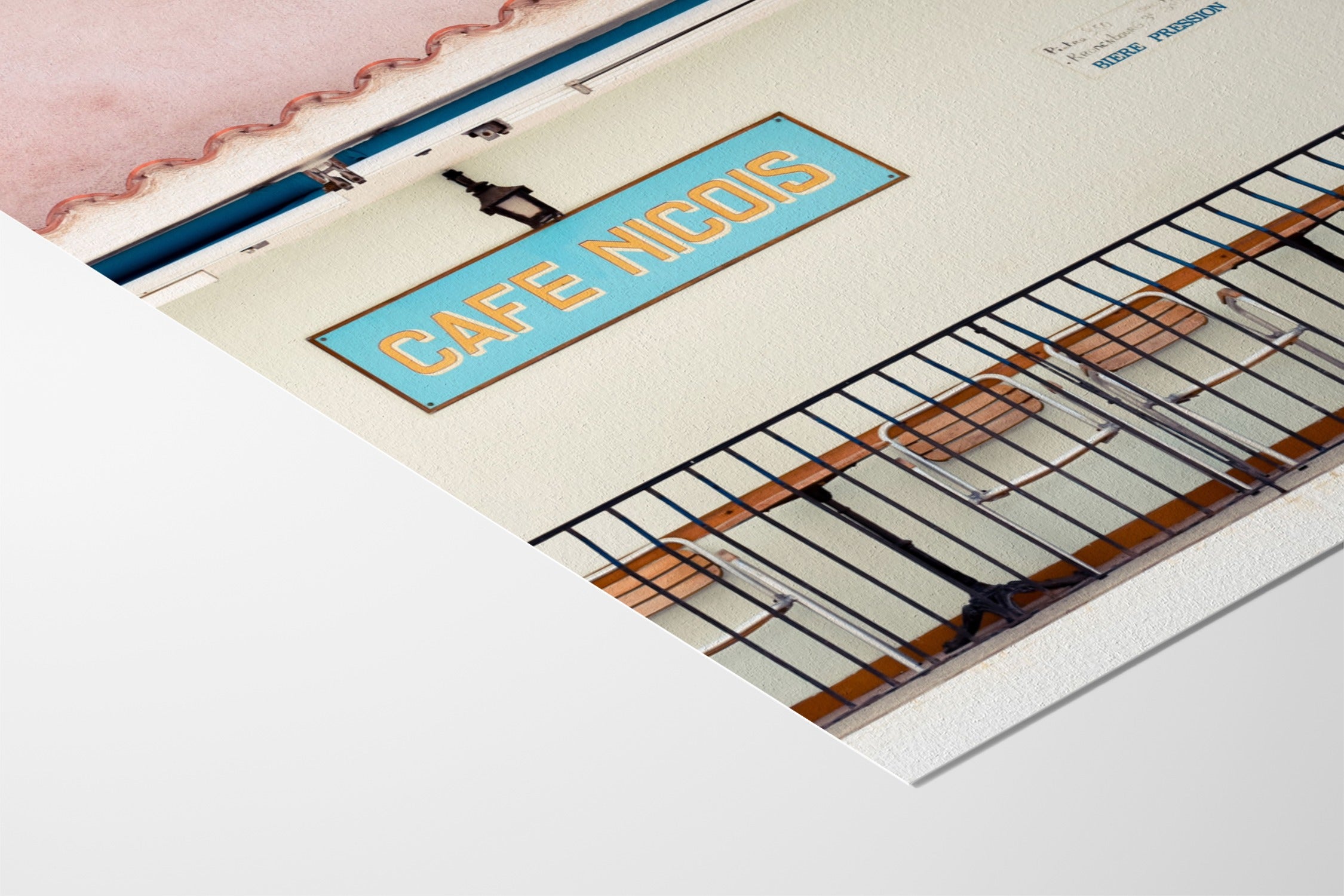 Cafe Nicois - Cordula Schaefer - Hahnemuhle German Etching 310gsm |frame=Hahnemuhle German Etching 310gsm|