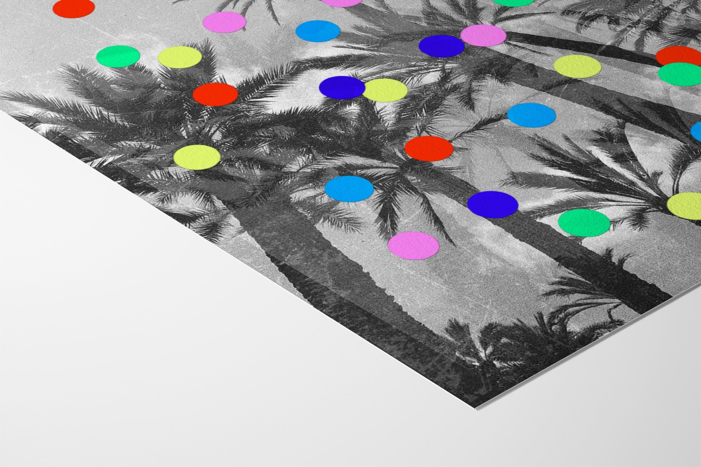 Confetti Palms - Sian Roper - Hahnemuhle German Etching 310gsm |frame=Hahnemuhle German Etching 310gsm|