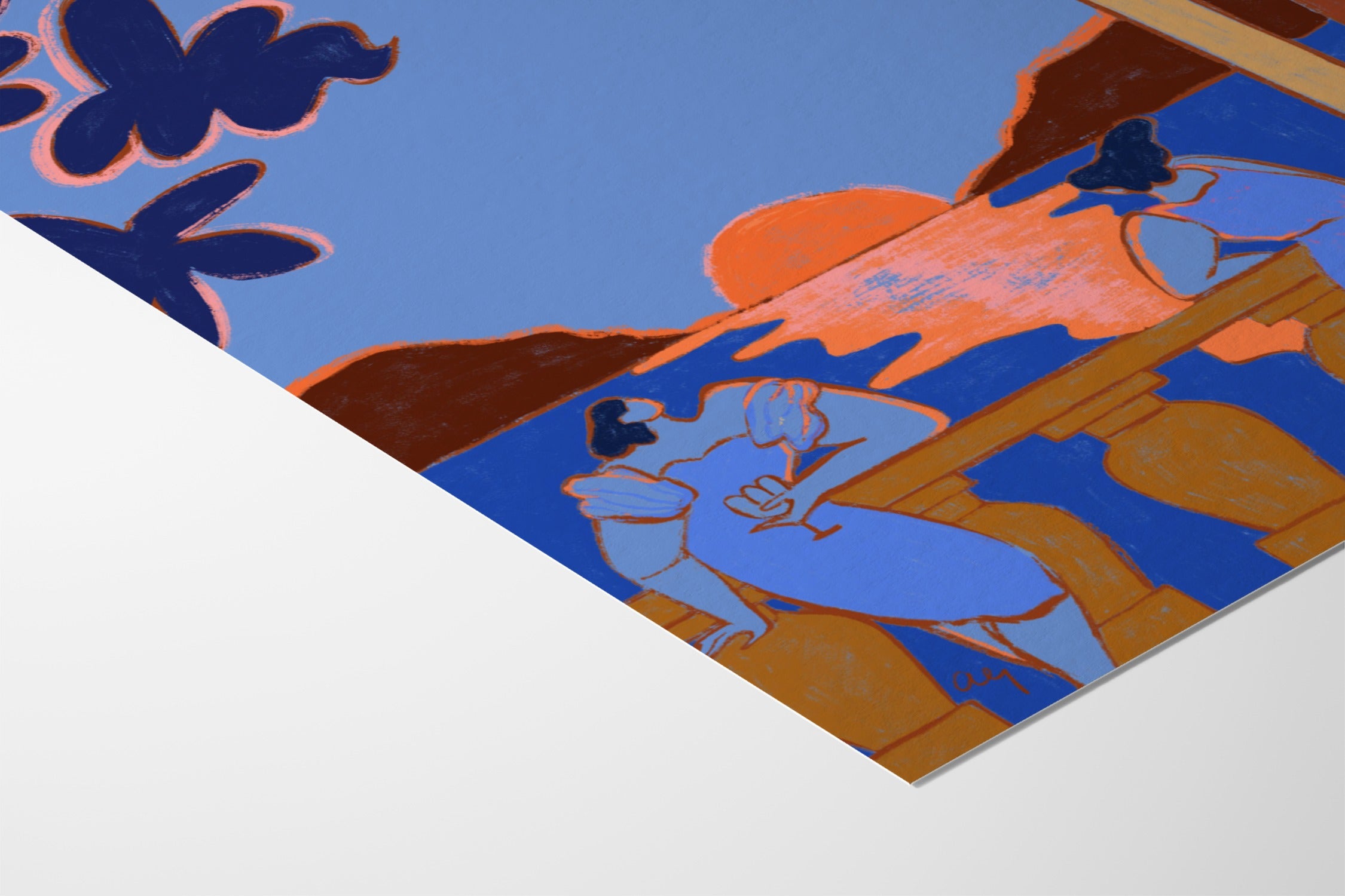 Conversation at Dusk - Arty Guava - Fine Art Paper 200gsm |frame=Fine Art Paper 200gsm|