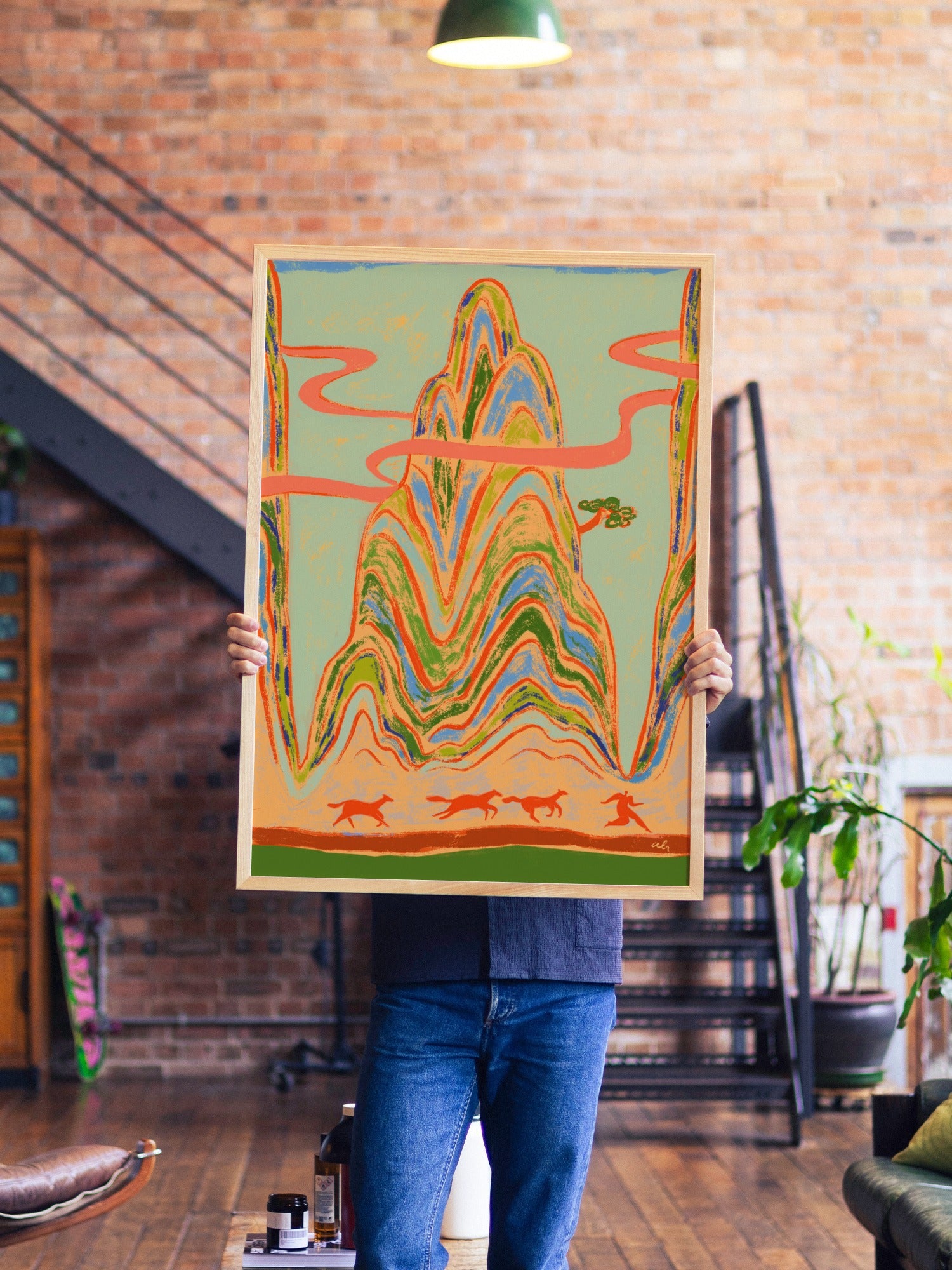 Full Gallop - Arty Guava - A1 - Natural Wood Frame |frame=A1 - Natural Wood Frame| |type=lifestyle|
