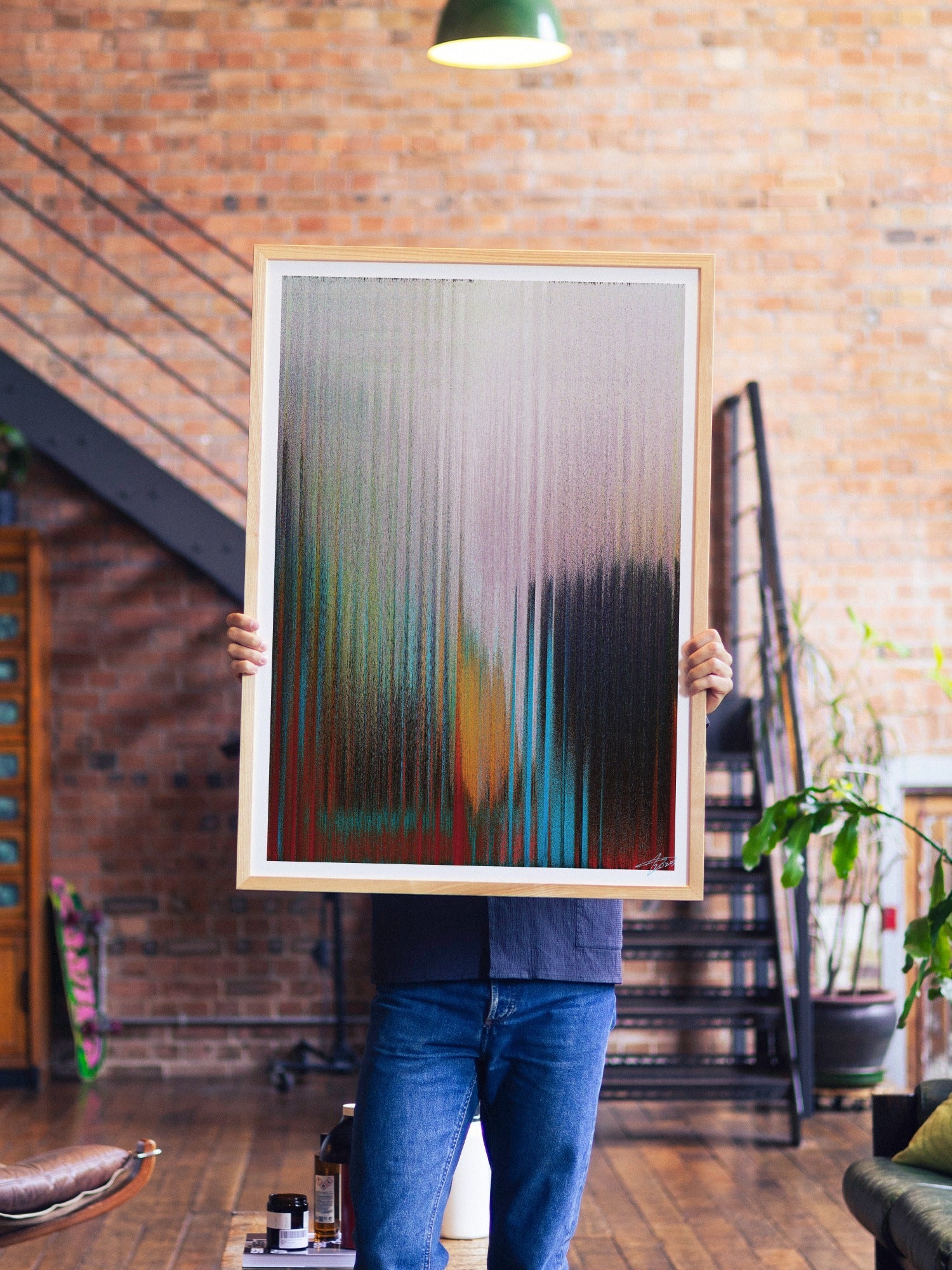 Glitch 25.402 - Distorted Plain - Aaron Borchardt - A1 - Natural Wood Frame |frame=A1 - Natural Wood Frame| |type=lifestyle|