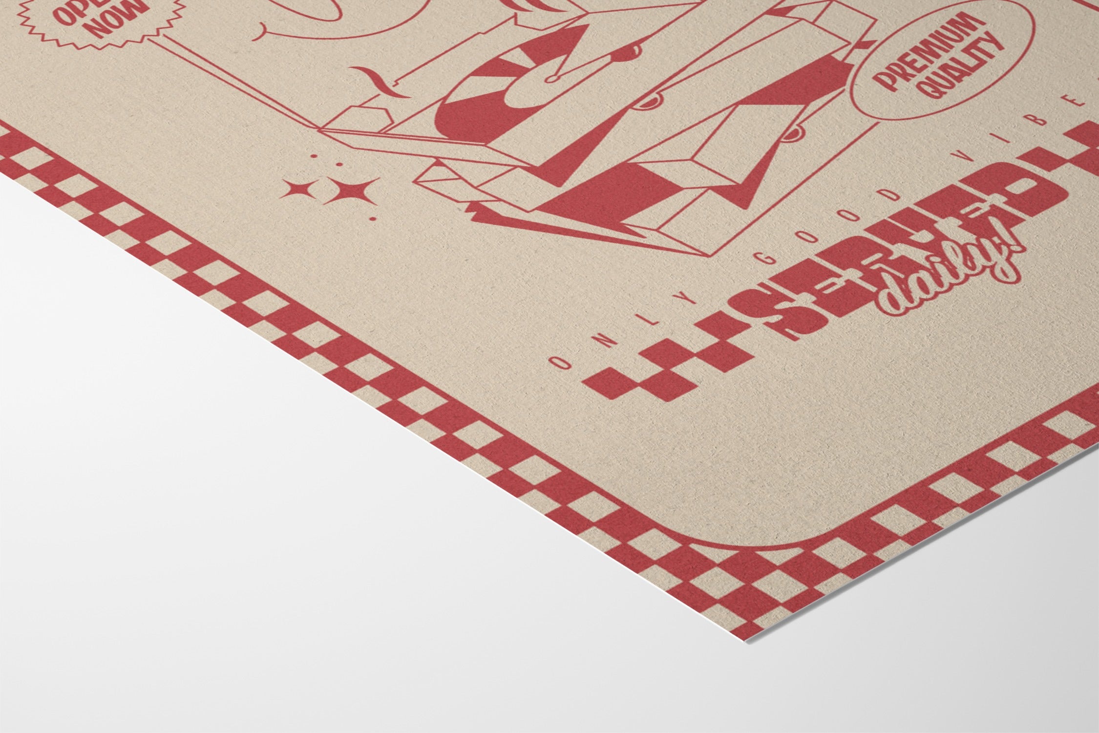 Good Vibes - Red - whatsalexdrawn - Hahnemuhle German Etching 310gsm |frame=Hahnemuhle German Etching 310gsm|