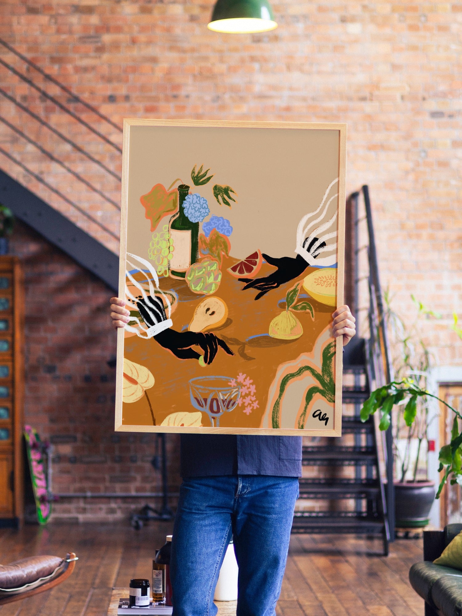 Handful Of Love - Arty Guava - A1 - Natural Wood Frame |frame=A1 - Natural Wood Frame| |type=lifestyle|